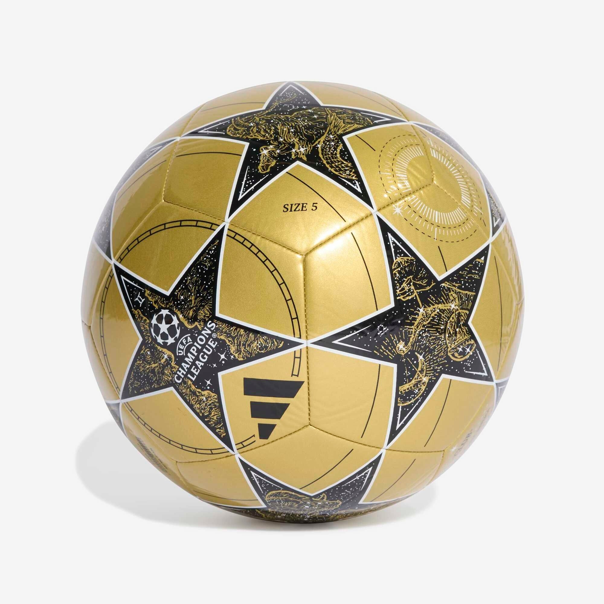 adidas UCL Club 25/26 League Stage Soccer Ball - Gold Metallic / Black / White