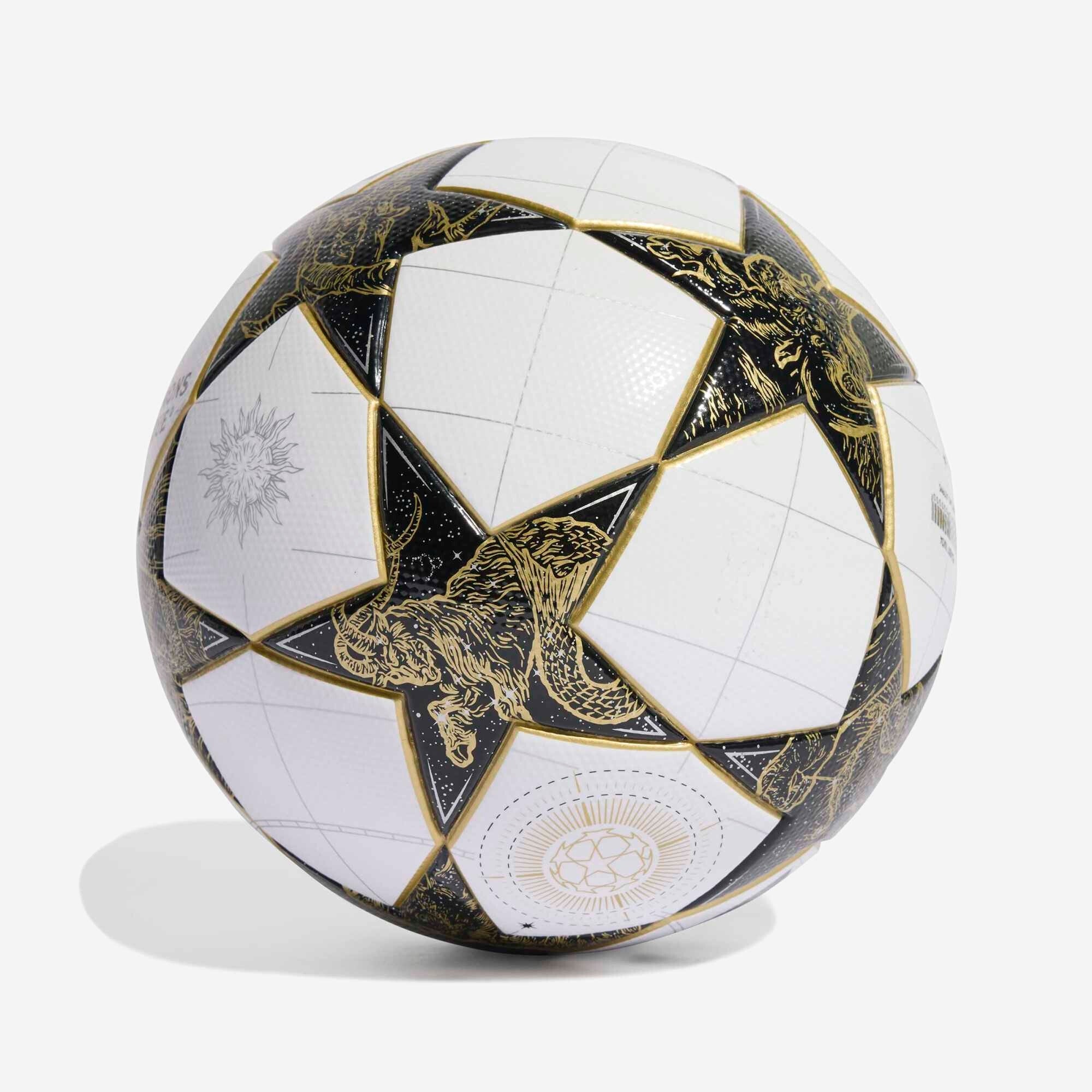 adidas UCL League 25/26 League Stage Soccer Ball - White / Black / Gold Metallic