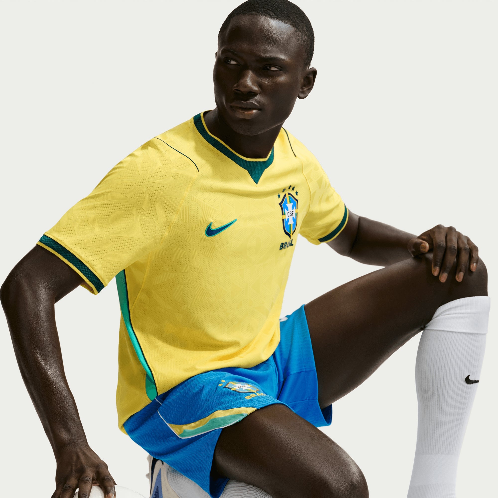 Nike Brazil 2026/27 Match Home Men's Aero-FIT Soccer Authentic Jersey - Canary/Light Menta/Geode Teal