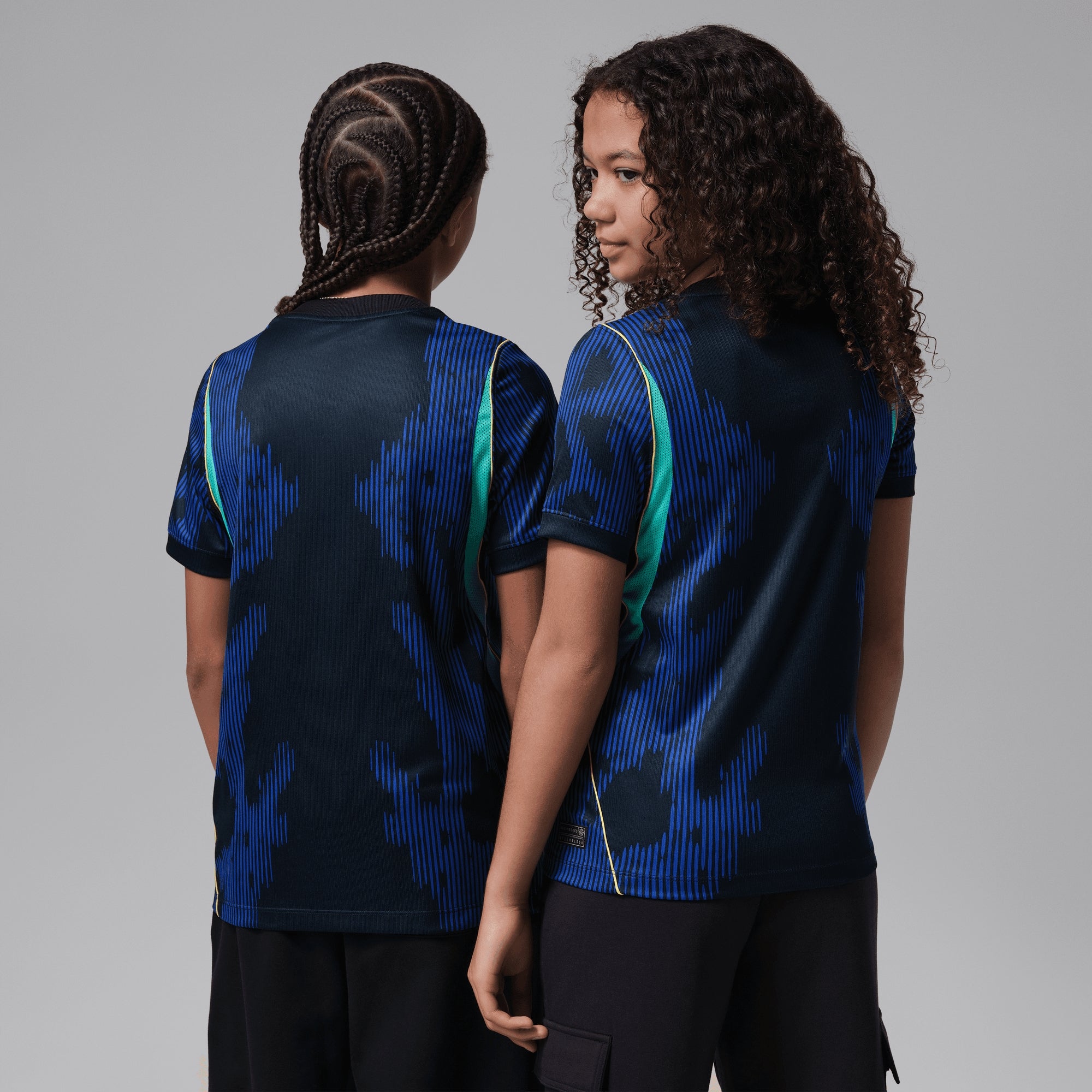 Nike Brazil 2026 Stadium Away Big Kids' Jordan Dri-FIT Soccer Replica Jersey - Old Royal/Black