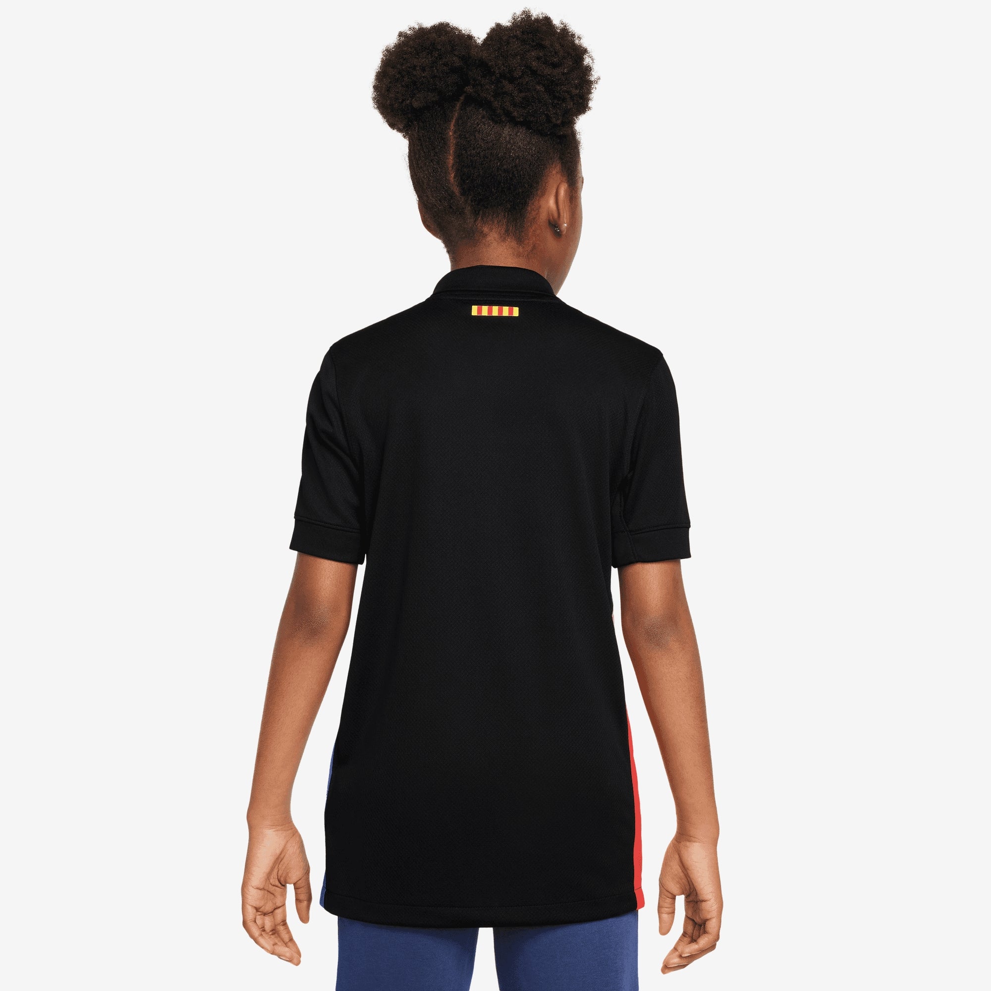 Nike FC Barcelona 2024/25 Stadium Away Big Kids' Dri-FIT Soccer Replica Jersey - Black/Hyper Royal/University Red/Black