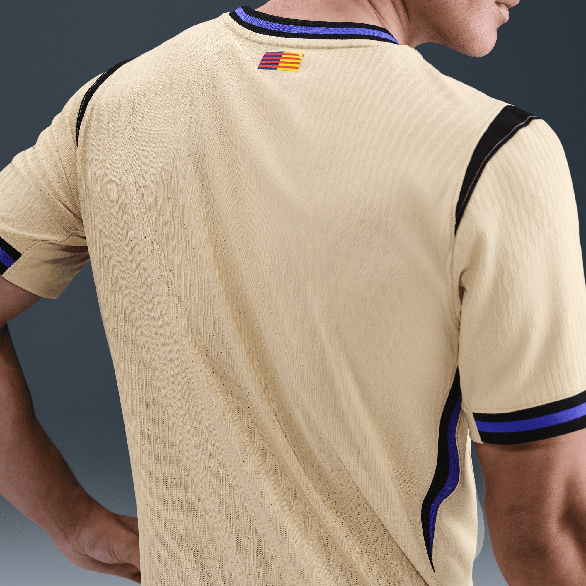 Nike FC Barcelona 2025/26 Match Away Men's Kobe Dri-FIT ADV Soccer Authentic Jersey - Team Gold/Team Gold/Persian Violet/Black