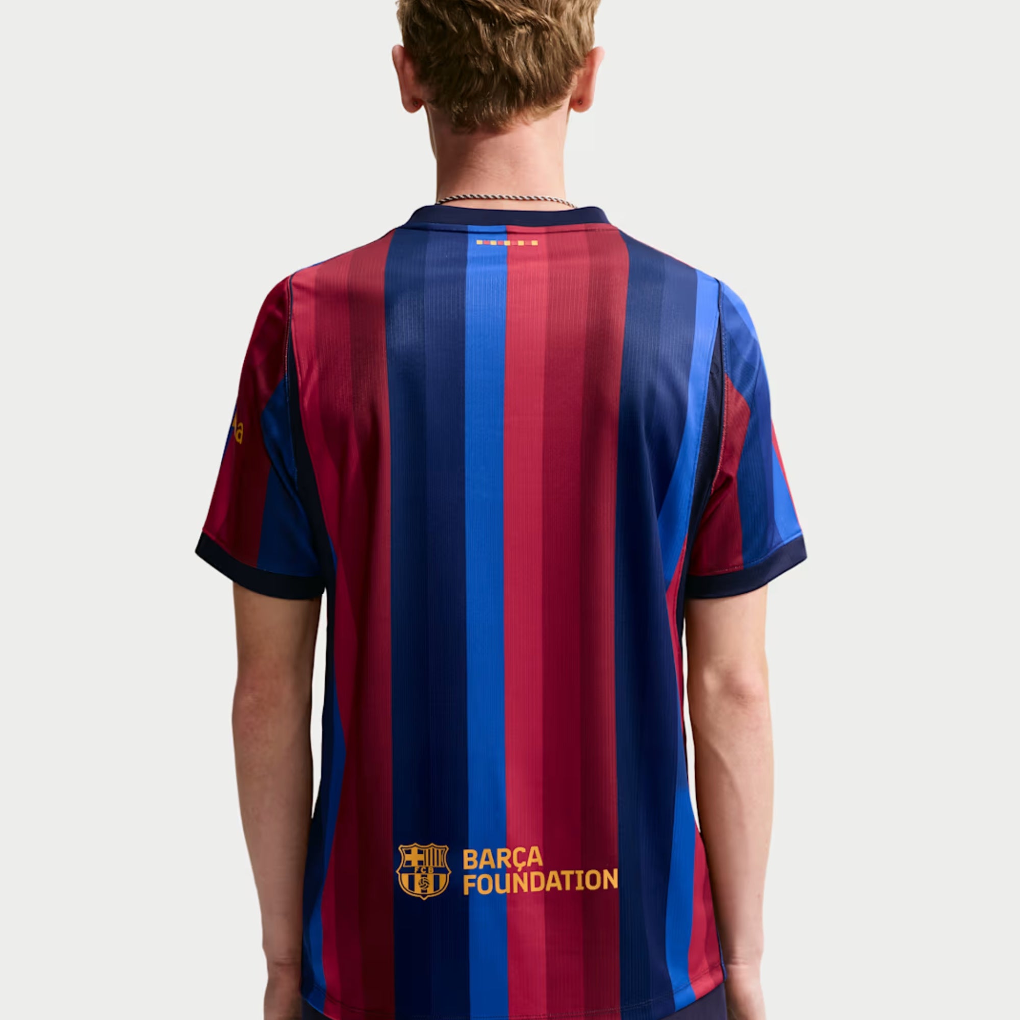 Nike FC Barcelona 2026/27 Stadium Home Men's Dri-FIT Soccer Replica Jersey - Deep Garnet/Blue Void/Mineral Yellow