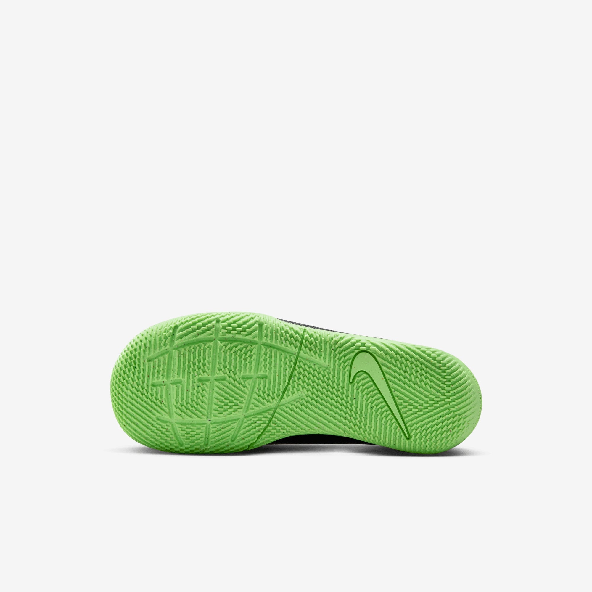 Nike Jr. Mercurial Vapor 17 Club Little Kids' Indoor/Court Low-Top Soccer Shoes - Black/Illusion Green-Black