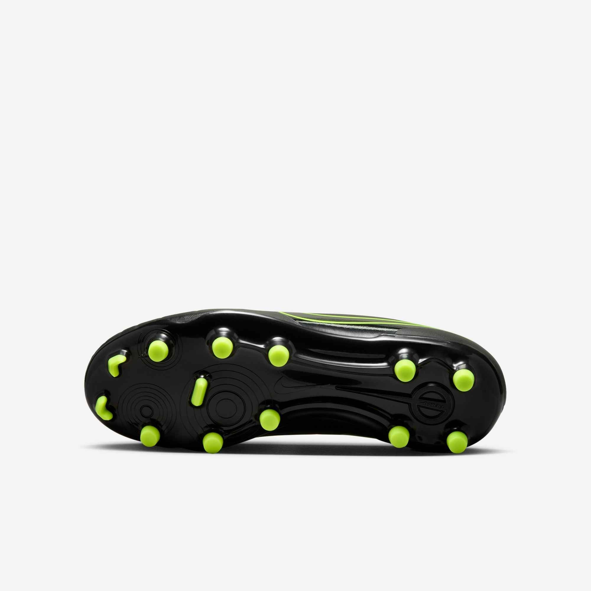 Nike Jr. Tiempo Legend 10 Club Little/Big Kids' MG Low-Top Soccer Cleats - Black/Volt