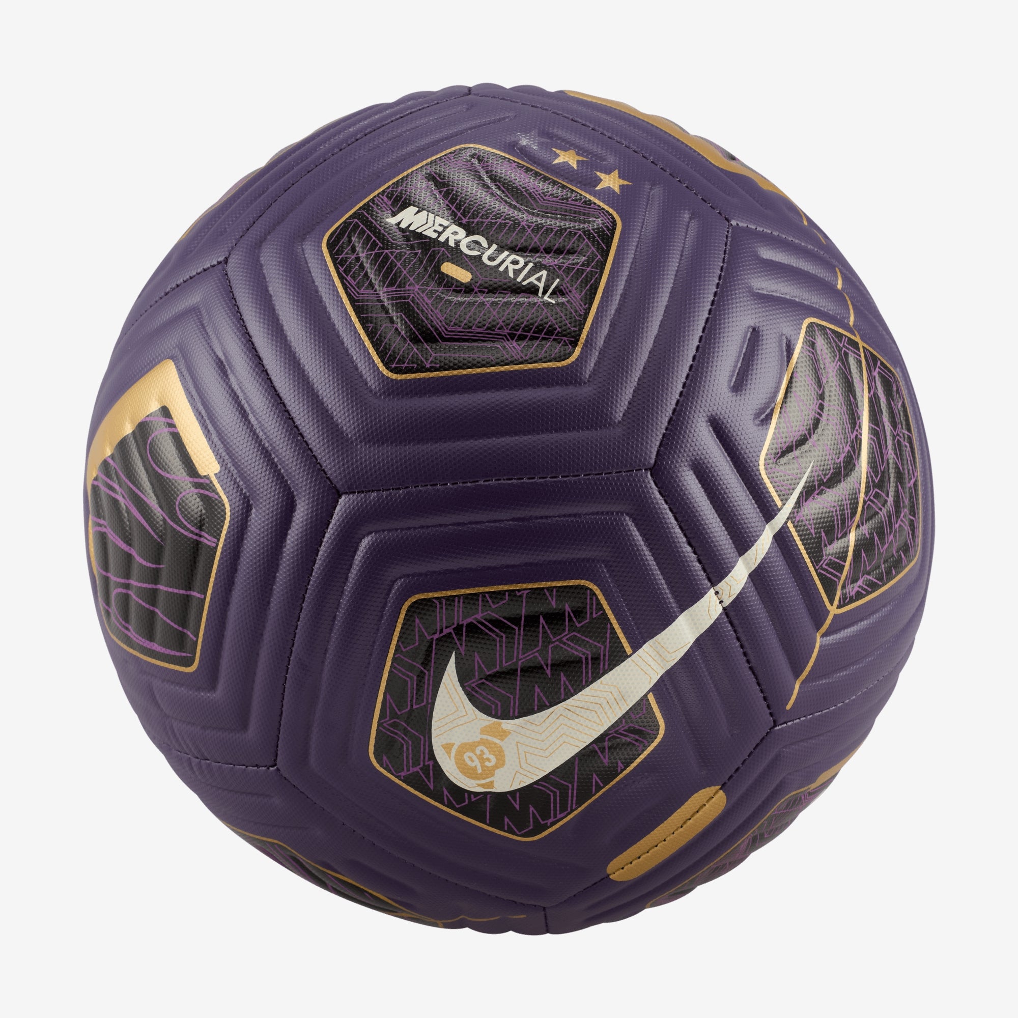 Nike Kylian Mbappé Academy Soccer Ball - Grand Purple/Black/Mtlc Gold Coin/White