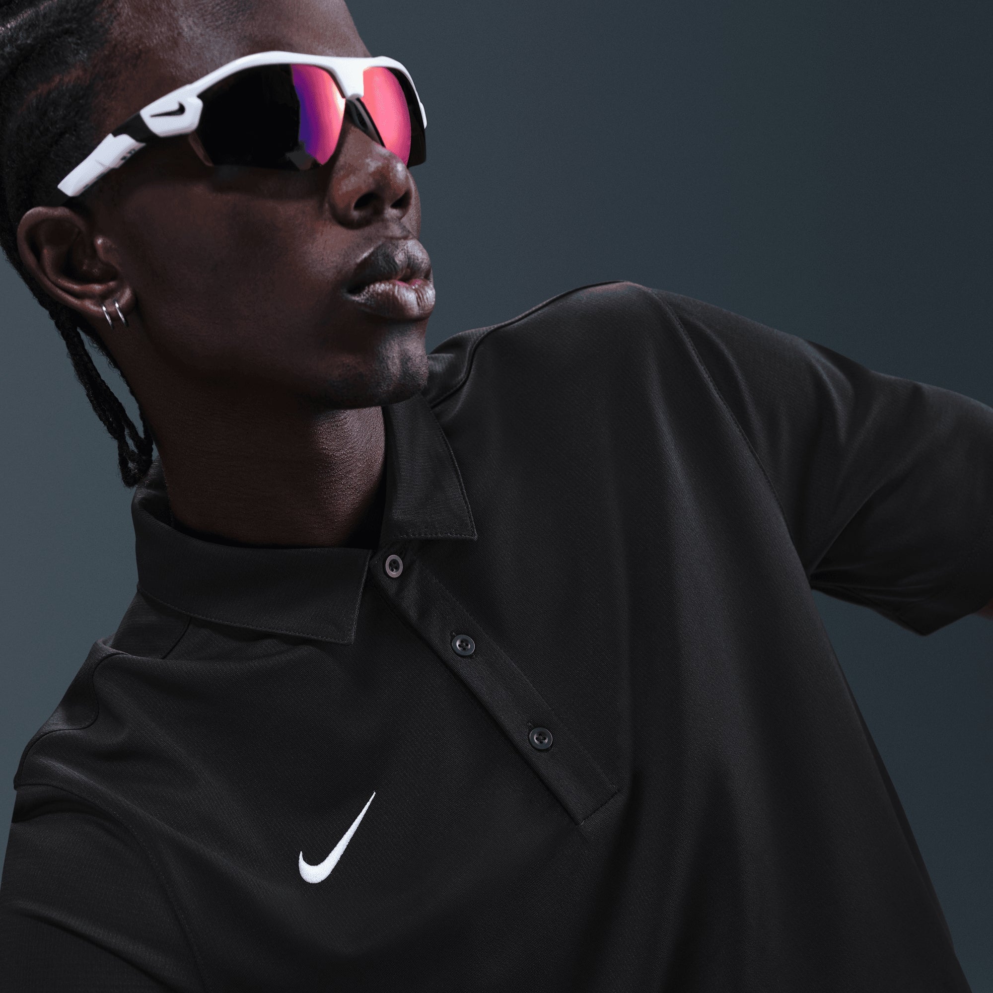 Nike Men's Football Polo - Black/White