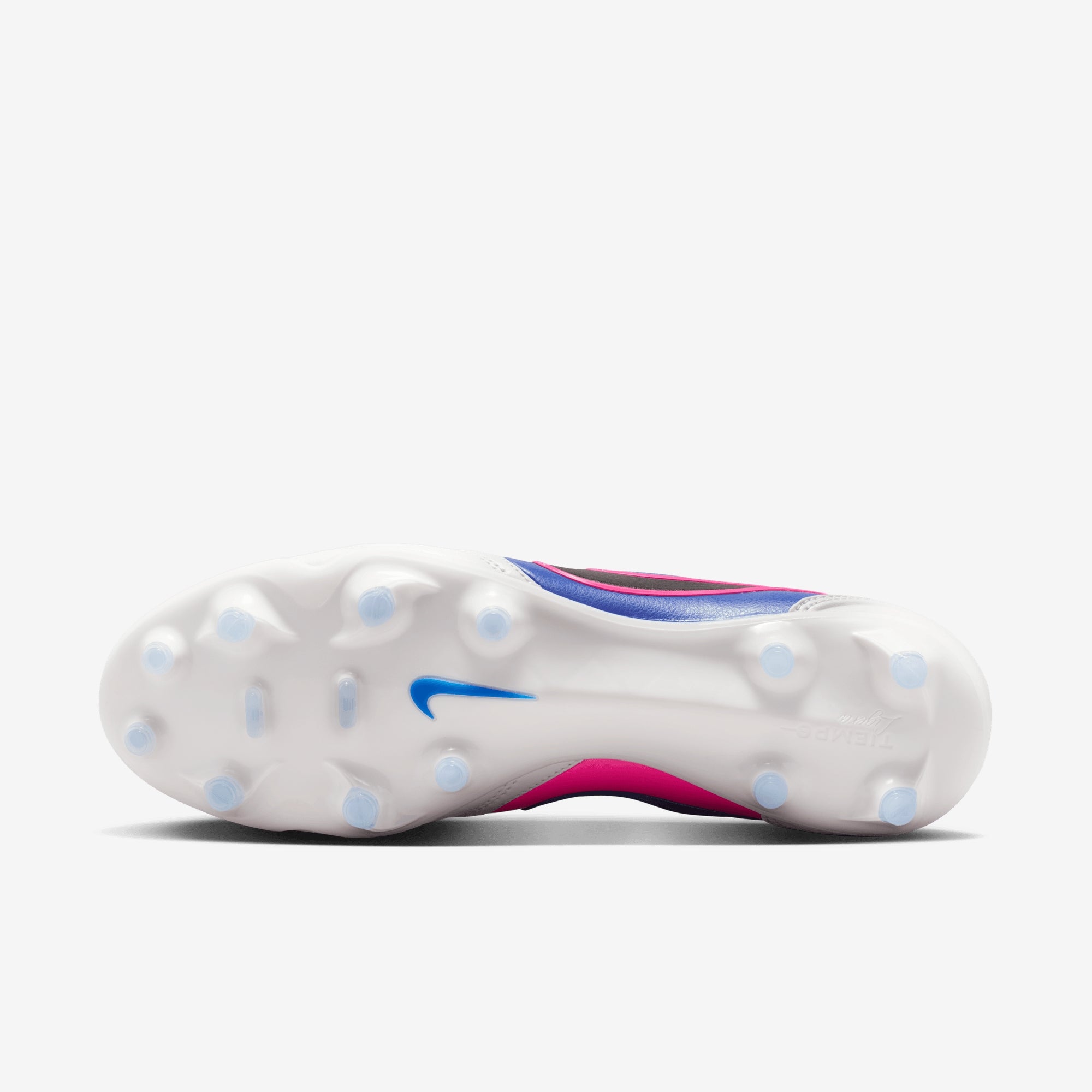 Nike Tiempo Ligera Pro Firm-Ground Low-Top Soccer Cleats - White/Black-Racer Blue-Pink Blast