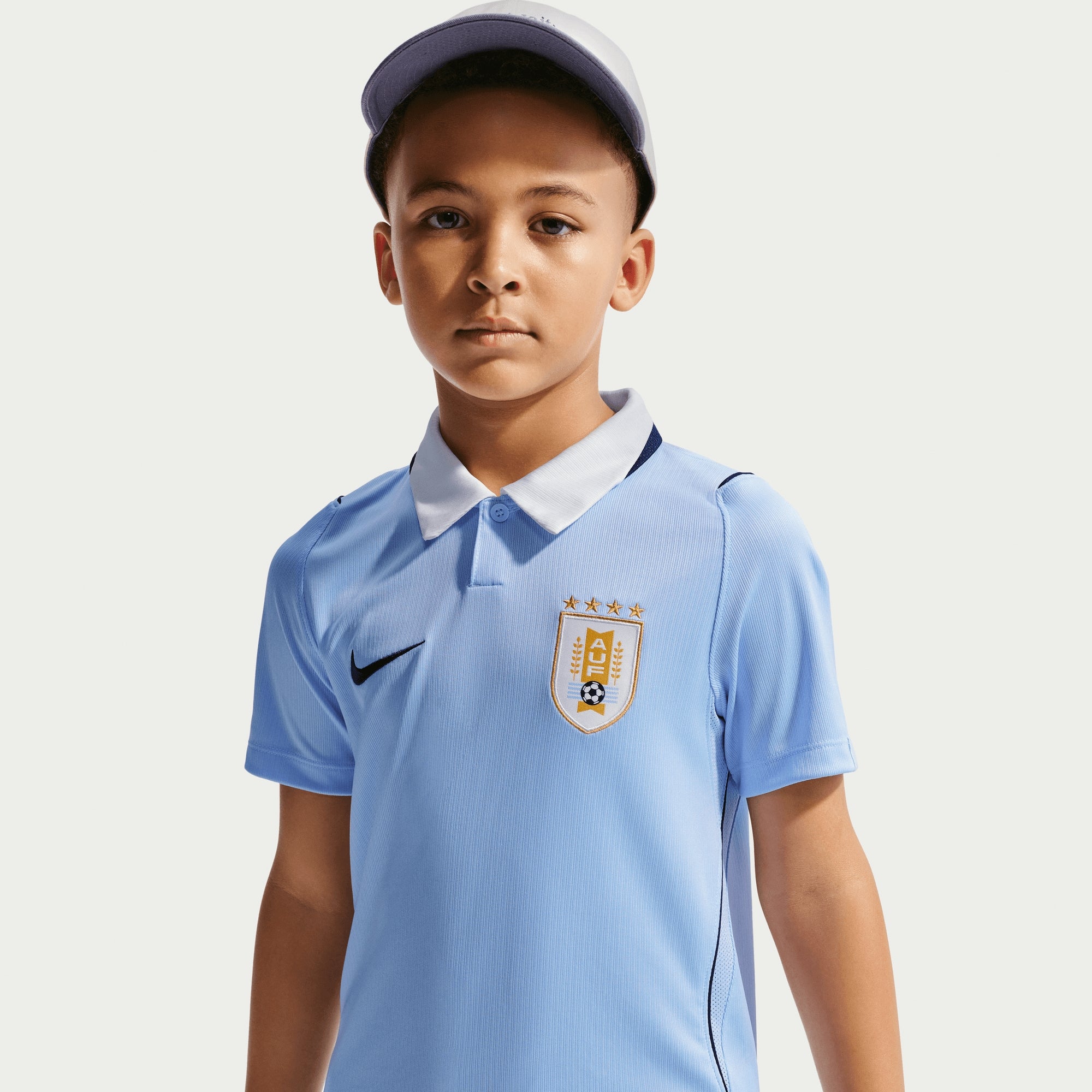 Nike Uruguay 2026 Stadium Home Big Kids' Dri-FIT Soccer Replica Jersey - Royal Tint/Obsidian