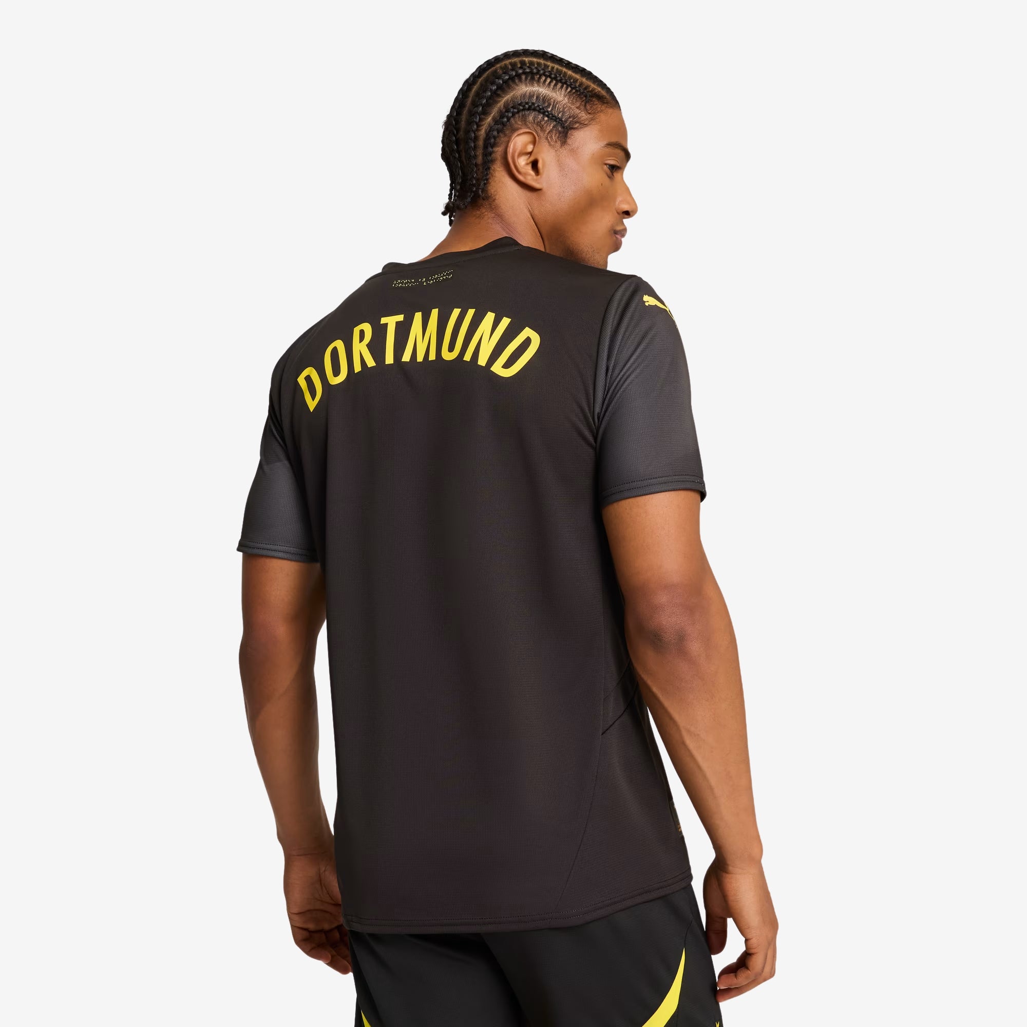 PUMA Borussia Dortmund 2024/25 Stadium Away Men's dryCELL Soccer Replica Jersey - PUMA Black-Faster Yellow