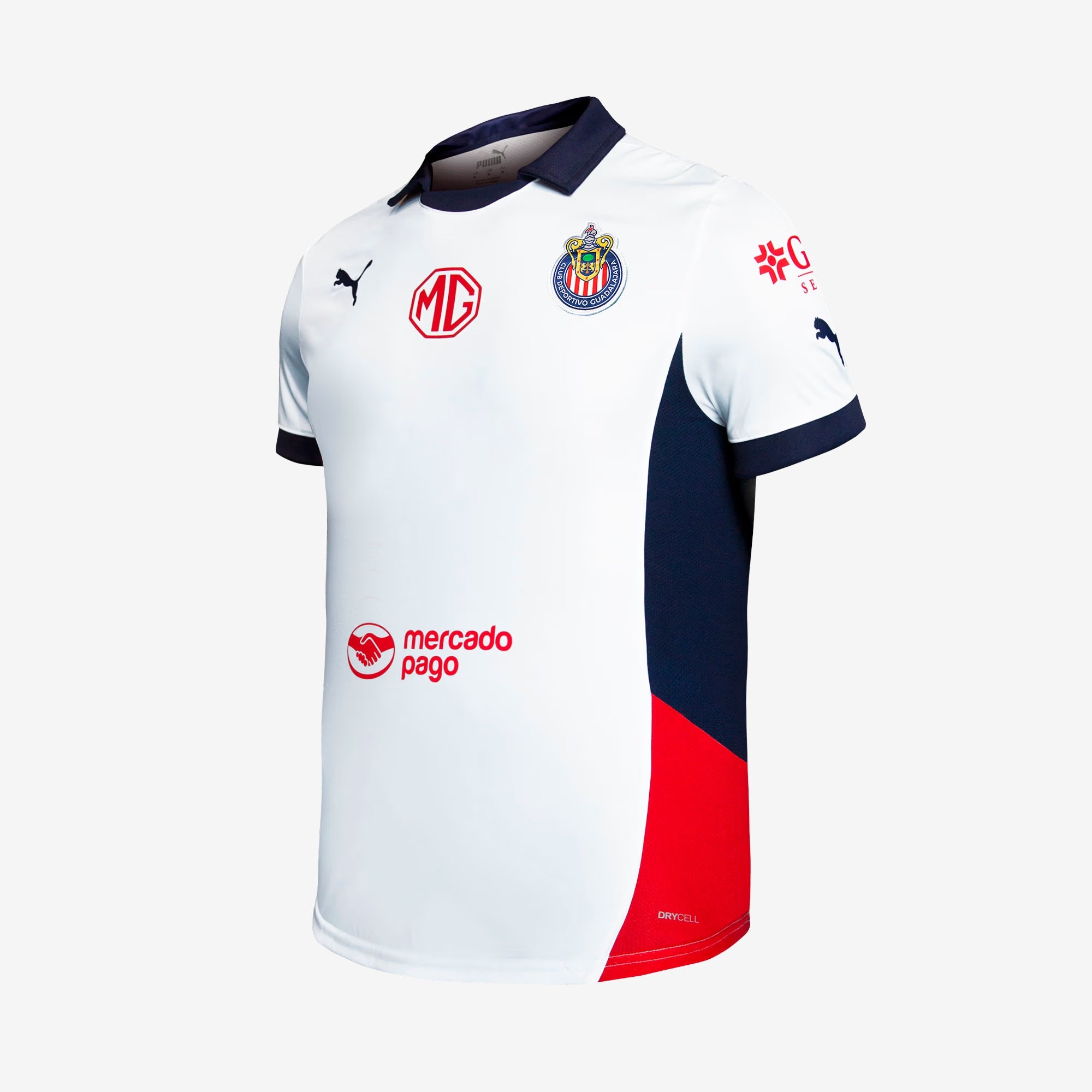 PUMA Chivas 2024/25 Stadium Away Big Kids' dryCELL Soccer Replica Jersey - PUMA White