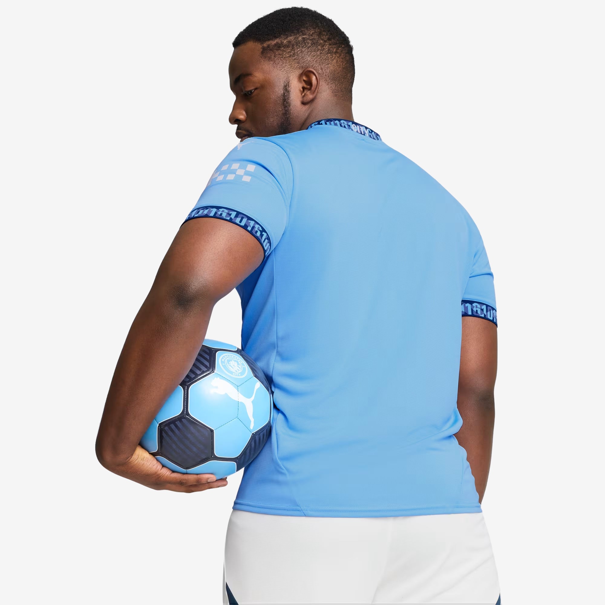 PUMA Manchester City 2024/25 Stadium Home Men's dryCELL Soccer Replica Jersey - Team Light Blue-Marine Blue