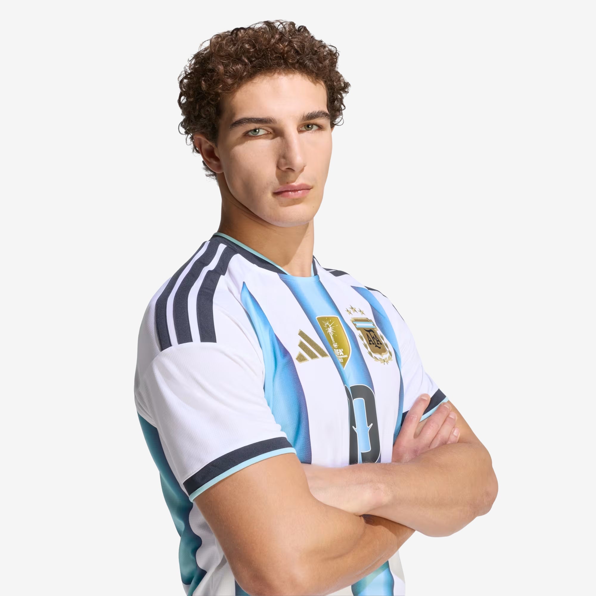 adidas Argentina 2026 Stadium Home Messi Men's Soccer Jersey - White / Icey Blue / Light Blue