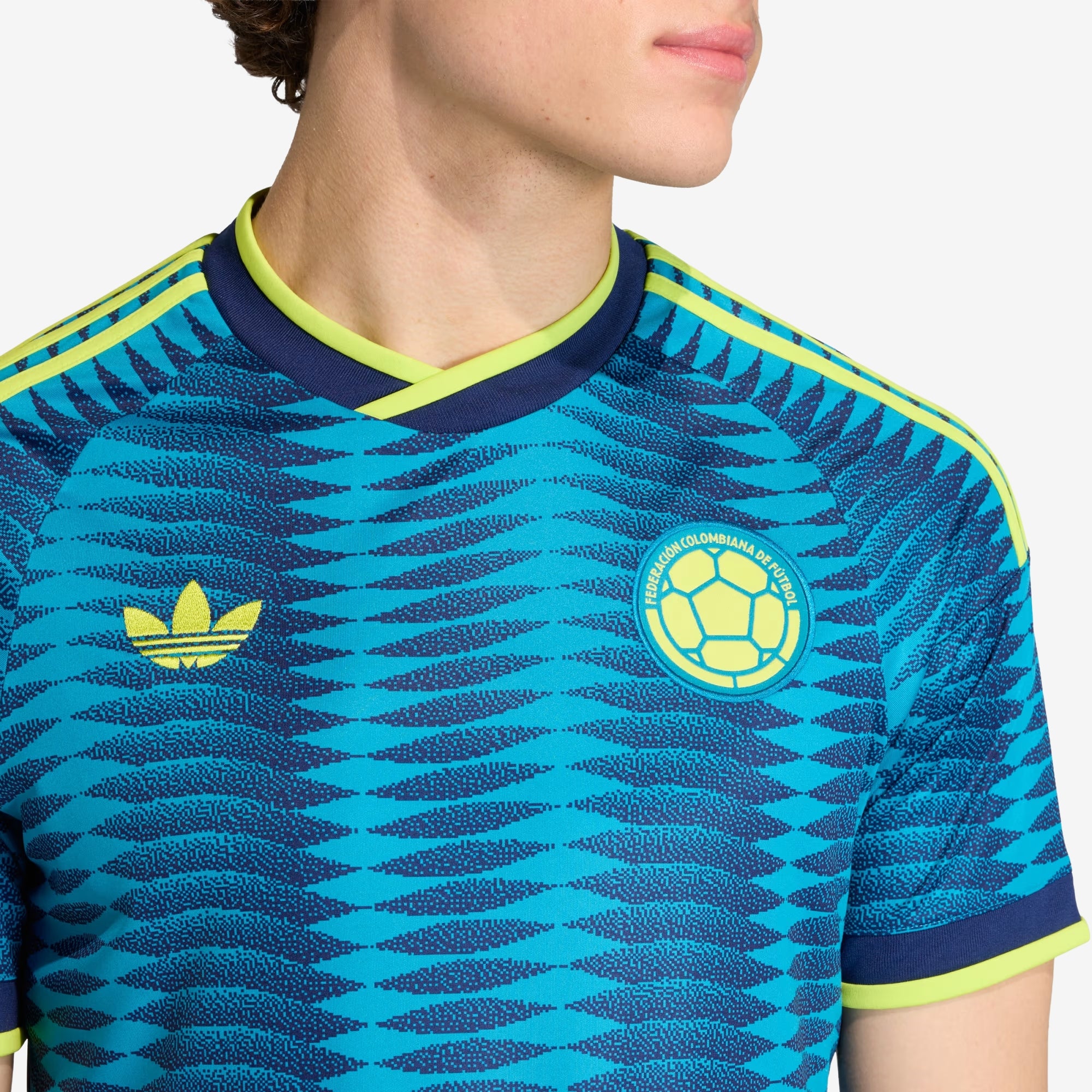 adidas Colombia 2026 Stadium Away Men's Soccer Jersey - Team Navy Blue 2 / Mystery Petrol