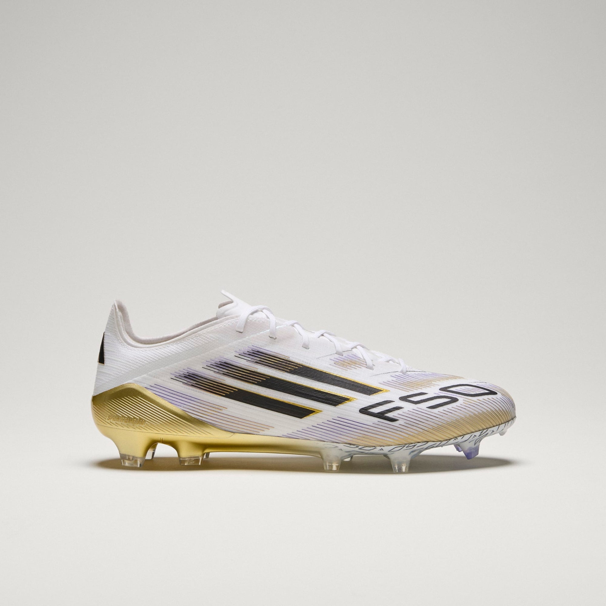 adidas F50 Elite Firm-Ground Low-Top Soccer Cleats - Cloud White / Core Black / Gold Metallic