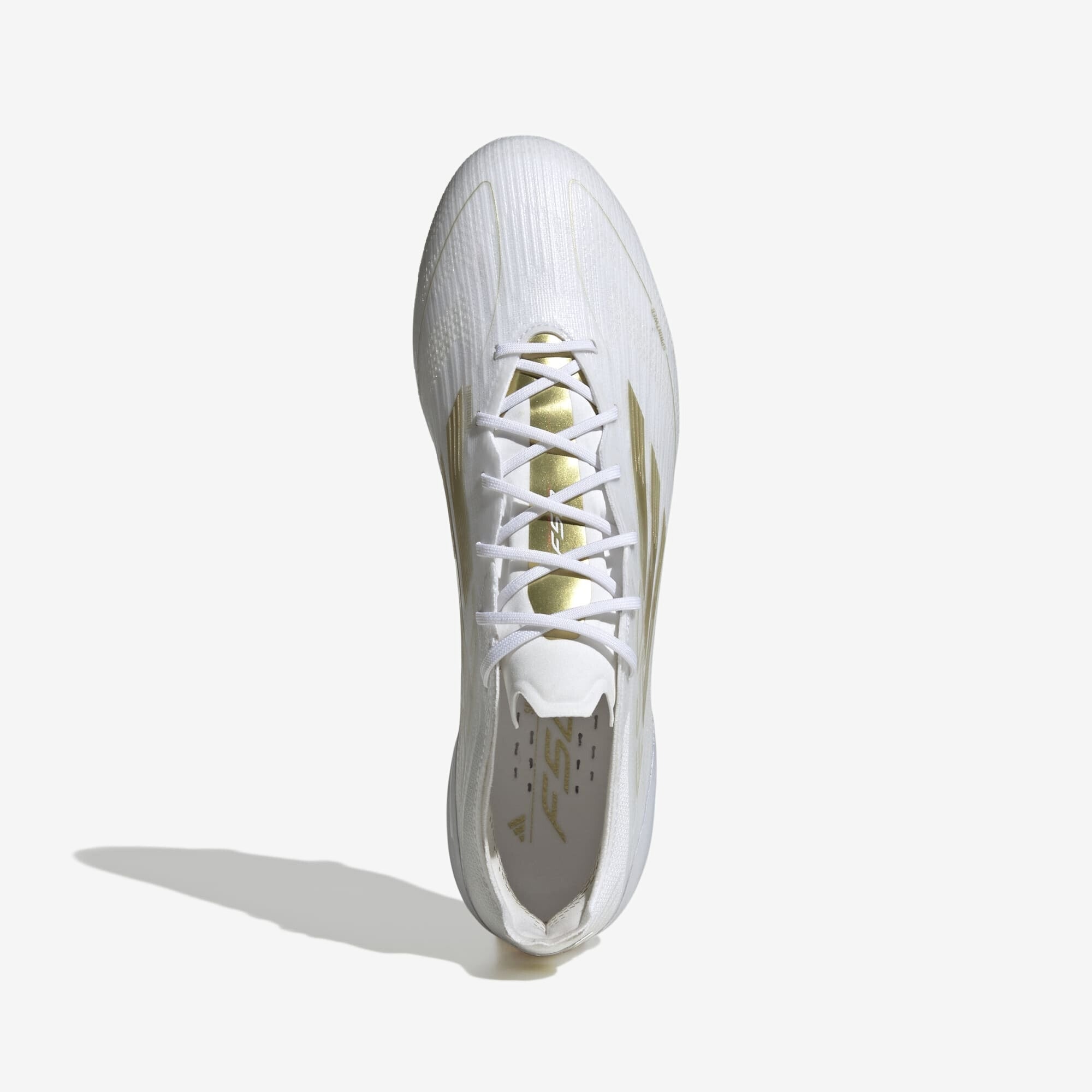 adidas F50 Elite Firm-Ground Low-Top Soccer Cleats - Cloud White / Gold Metallic / Cloud White