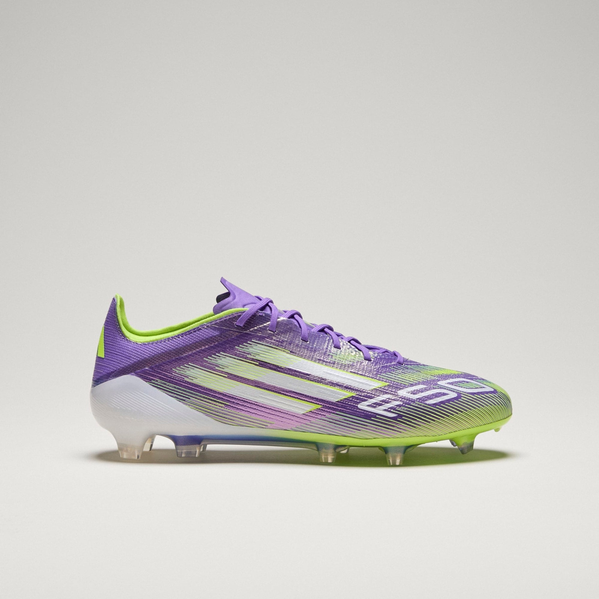 adidas F50 Elite Firm-Ground Low-Top Soccer Cleats - Purple Rush / Cloud White / Lucid Lemon