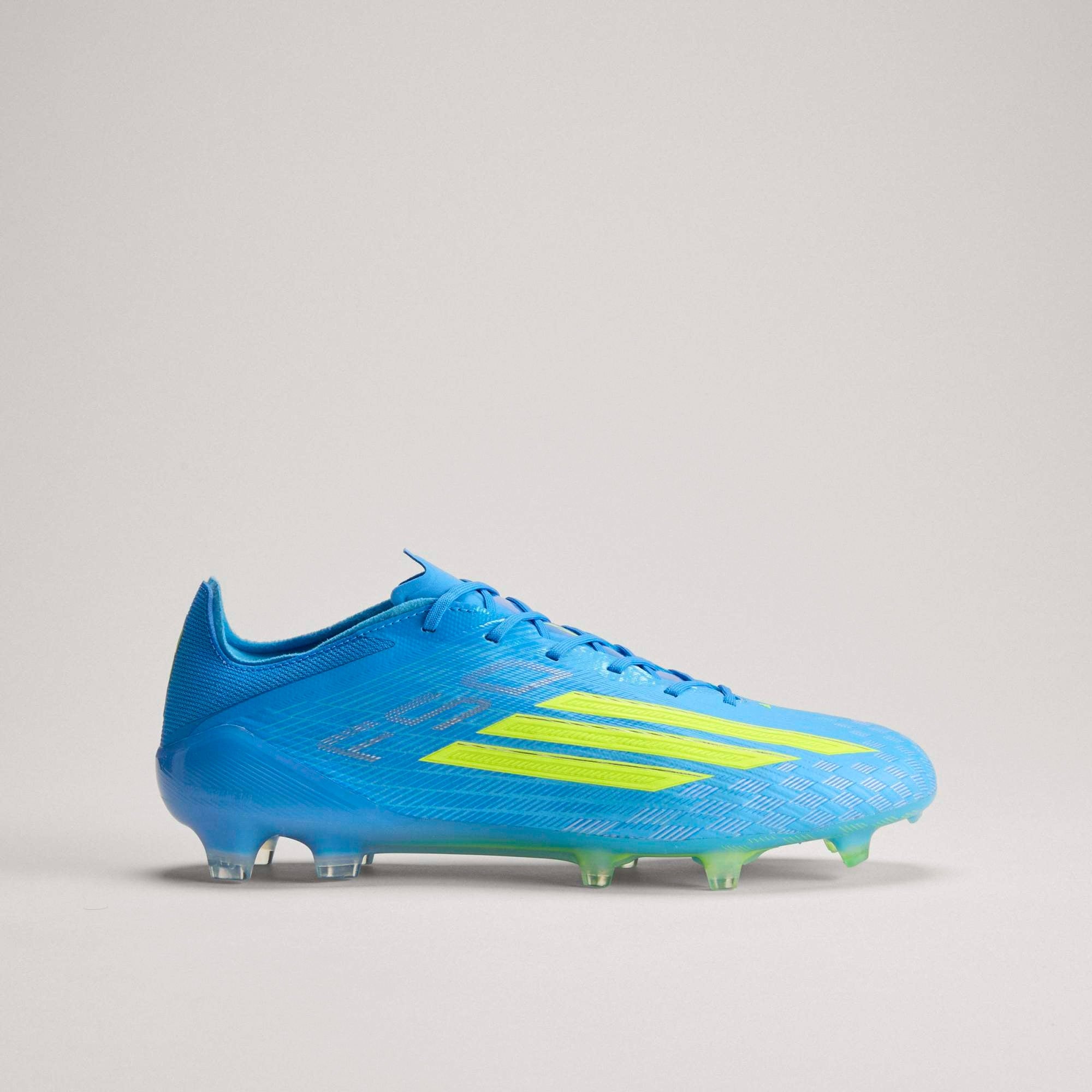 adidas F50 Elite Firm-Ground Low-Top Soccer Cleats - Lucid Ray Blue / Team Solar Yellow 2 / Lucid Aquamarine