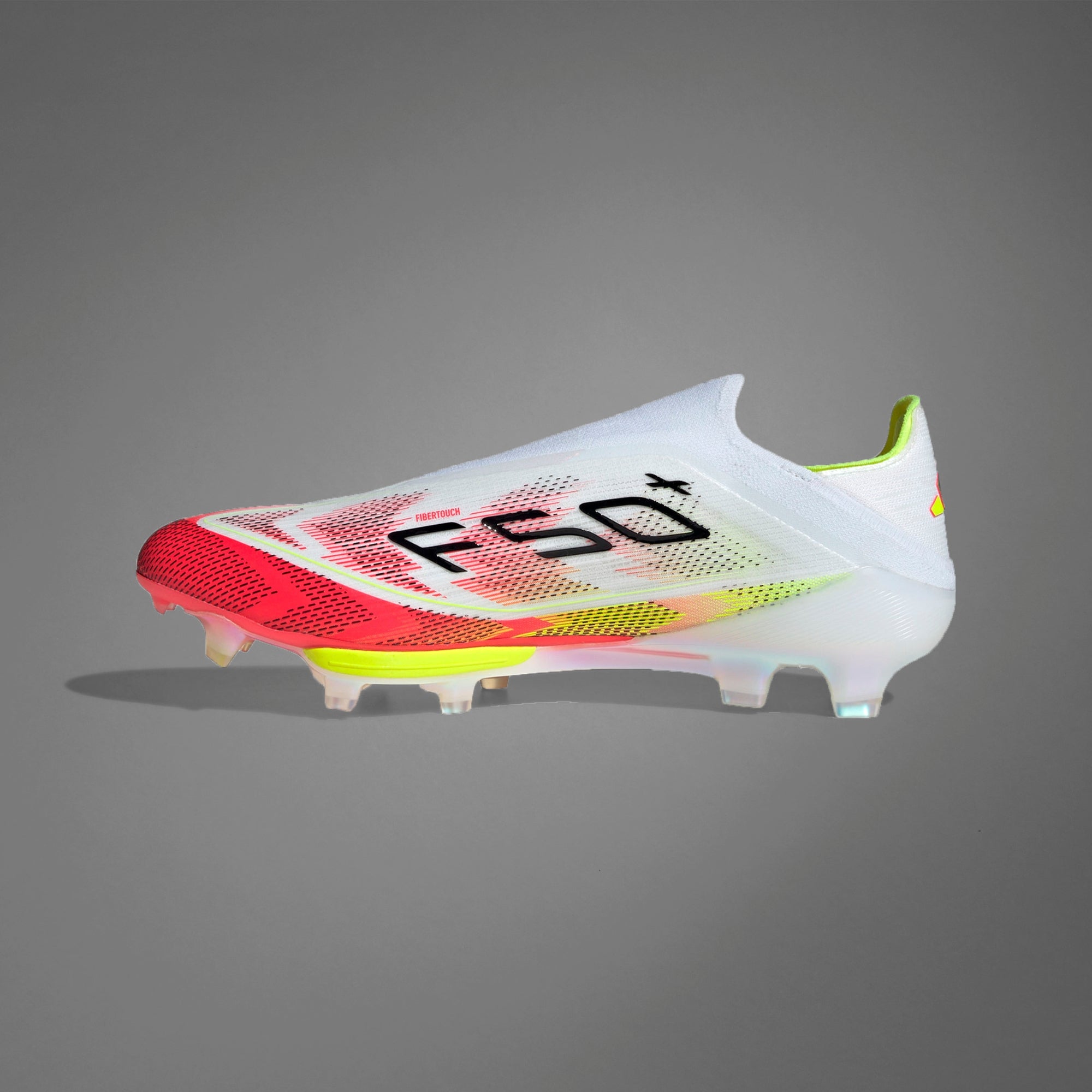 adidas F50+ FG Low-Top Soccer Cleats - Cloud White / Core Black / Solar Yellow