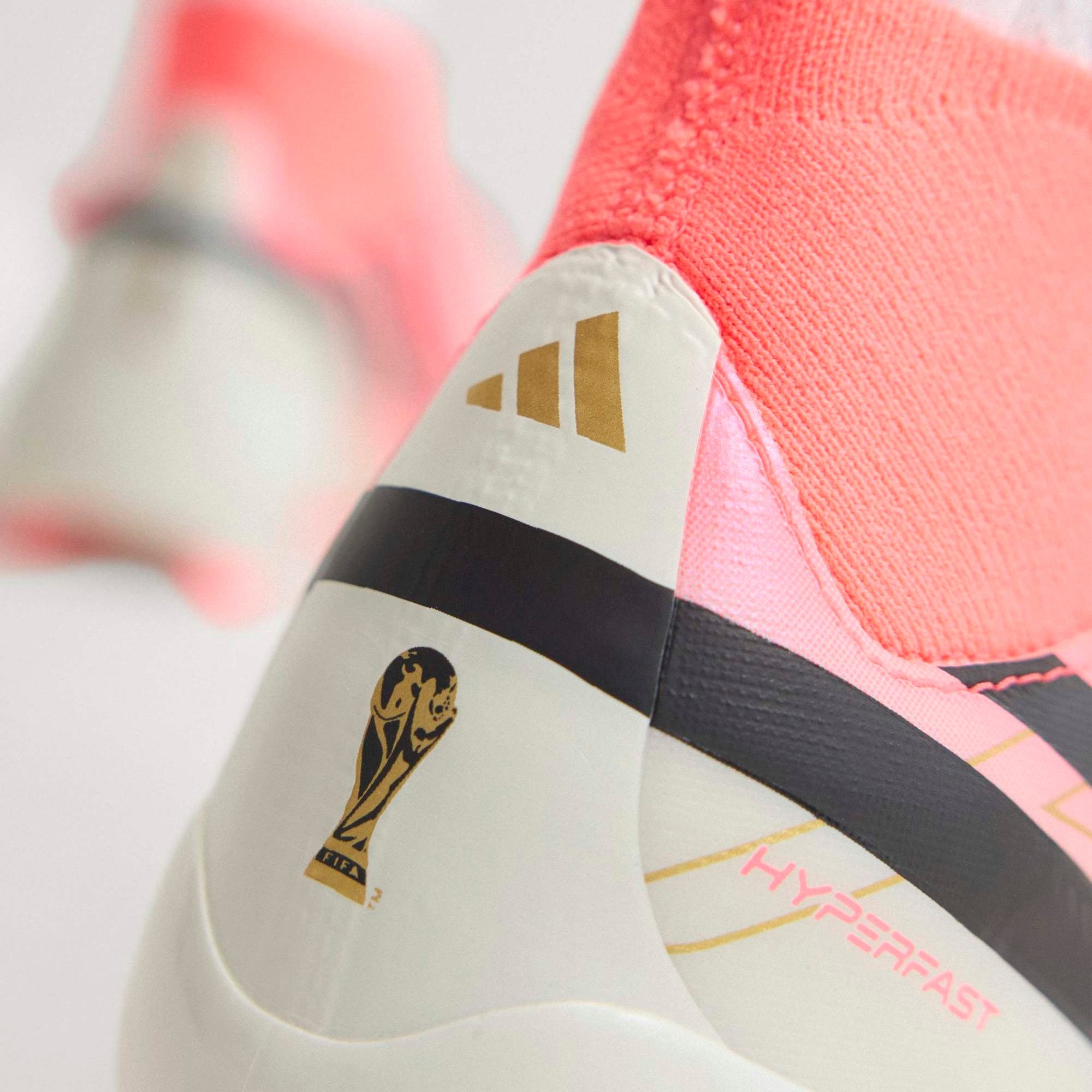 adidas F50 Hyperfast League Firm-Ground High-Top Soccer Cleats - Solar Turbo / Core Black / Gold Met.