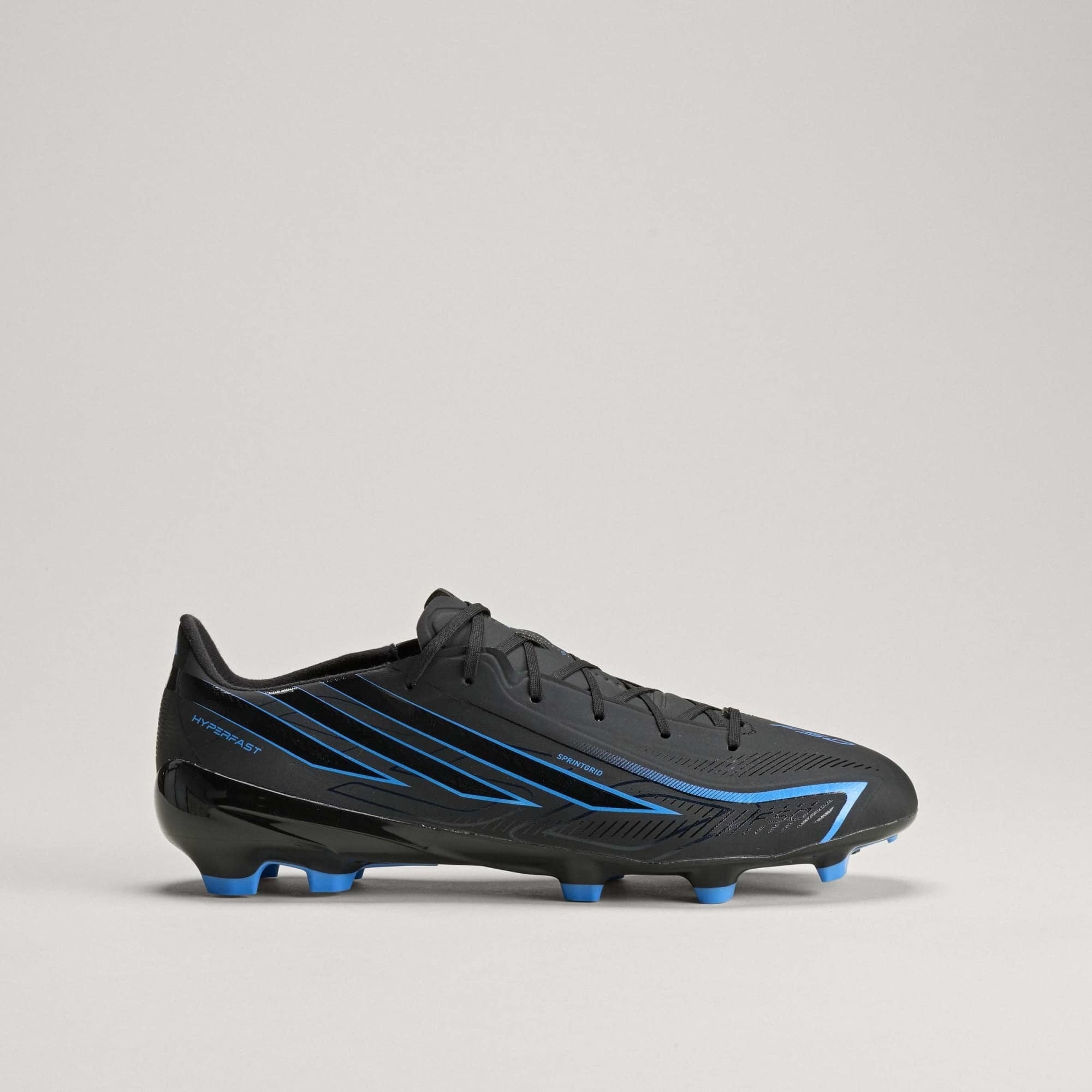 adidas F50 Hyperfast League Firm-Ground Low-Top Soccer Cleats - Core Black / Core Black / Lucid Ray Blue