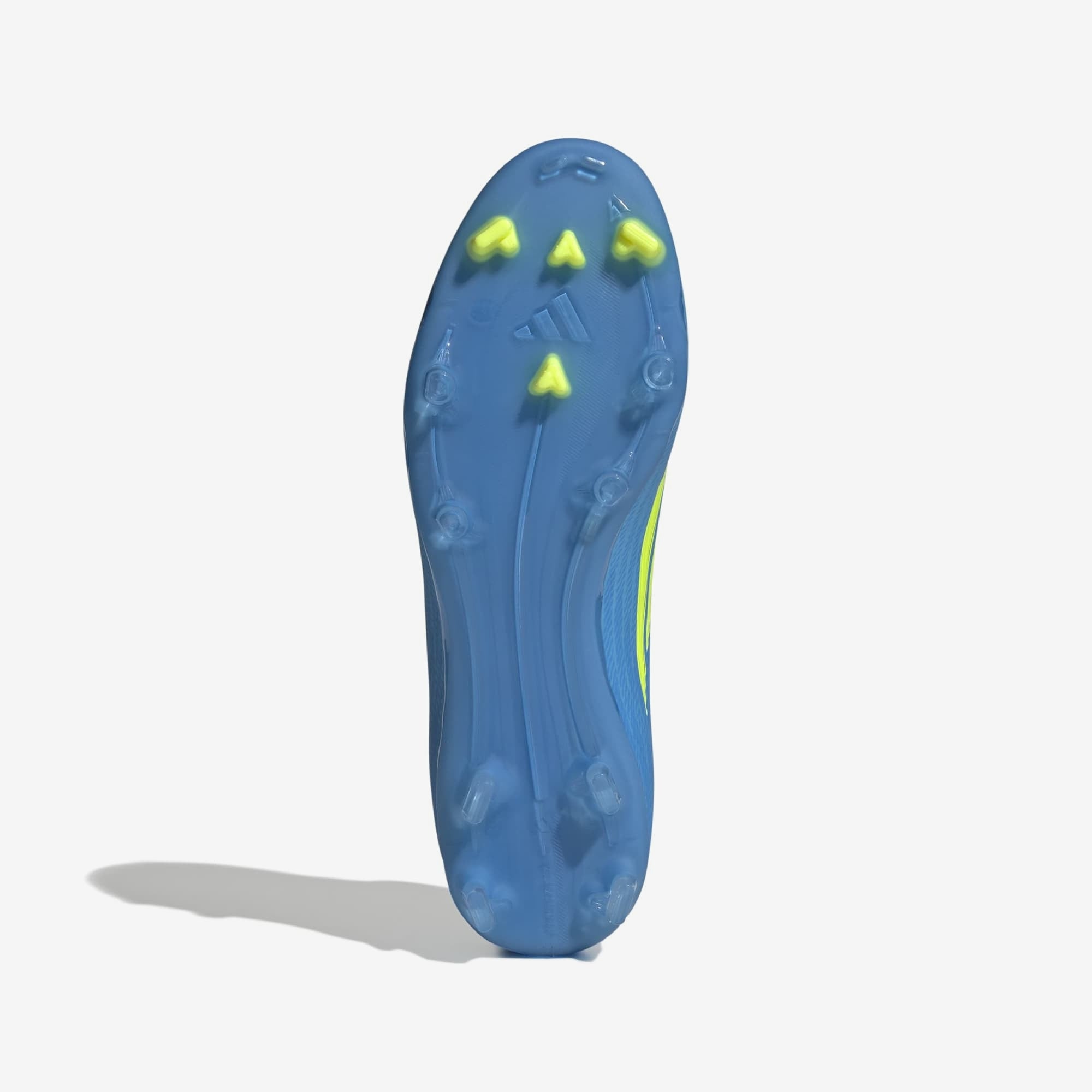 adidas F50 League Mid Cut Firm/Multi-Ground Soccer Cleats - Lucid Ray Blue / Team Solar Yellow 2 / Lucid Aquamarine