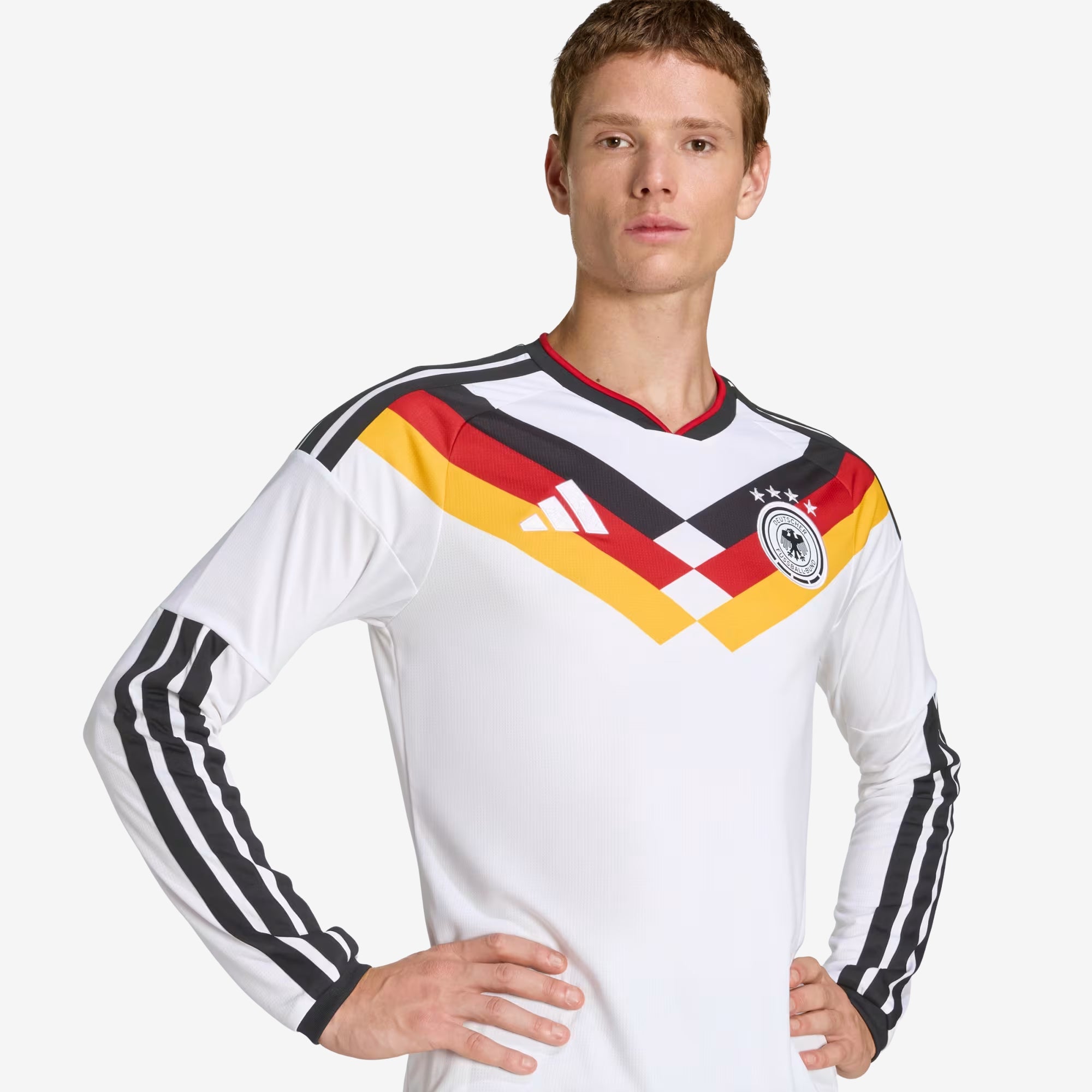 adidas Germany 2026 Stadium Home Men's Soccer Long-Sleeve Jersey - White