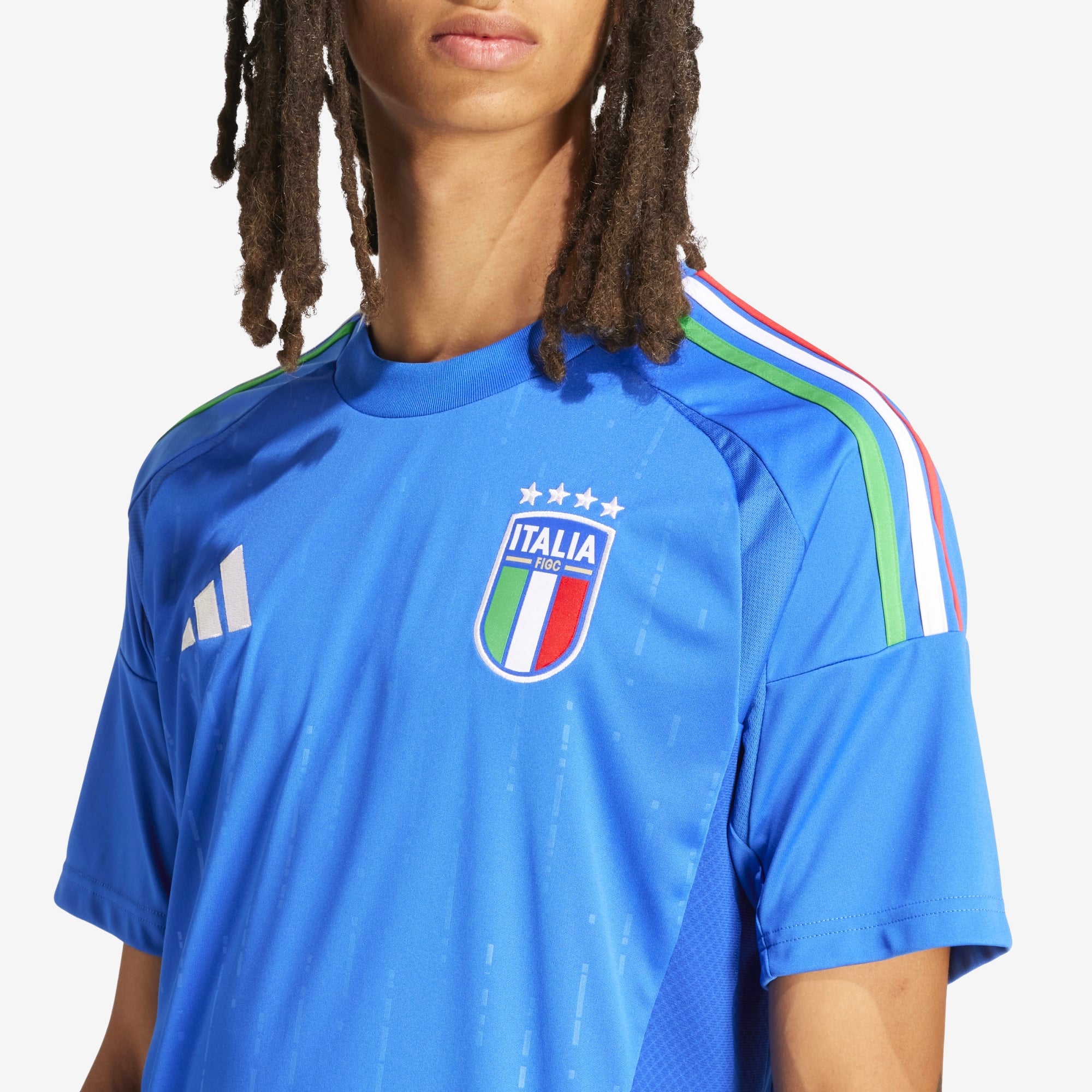 adidas Italy 2024 Stadium Home Men's AEROREADY Soccer Replica Jersey - Blue