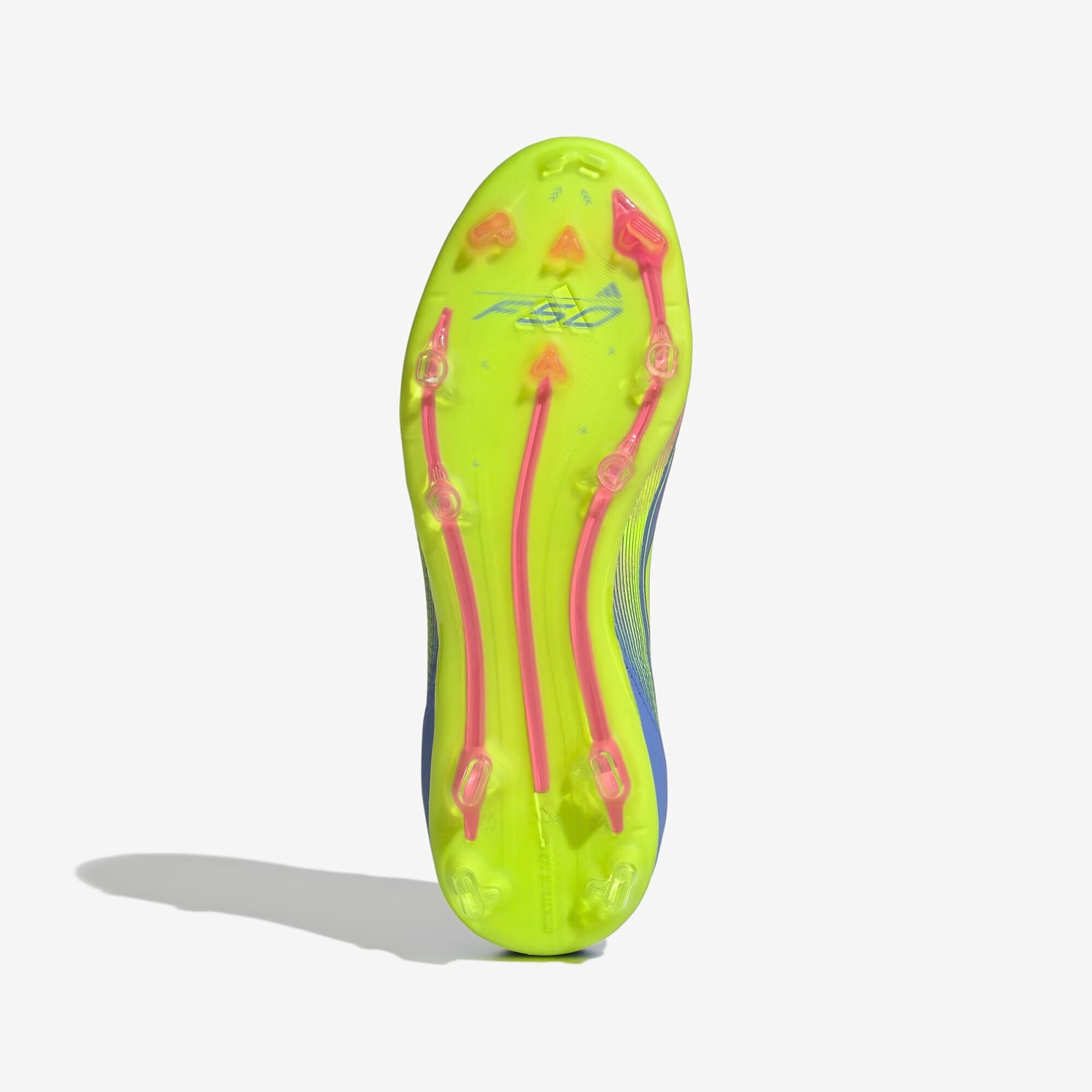 adidas Jr. F50 Elite Little/Big Kids' FG Low-Top Soccer Cleats - Blue Fusion / Lucid Lemon / Lucid Pink