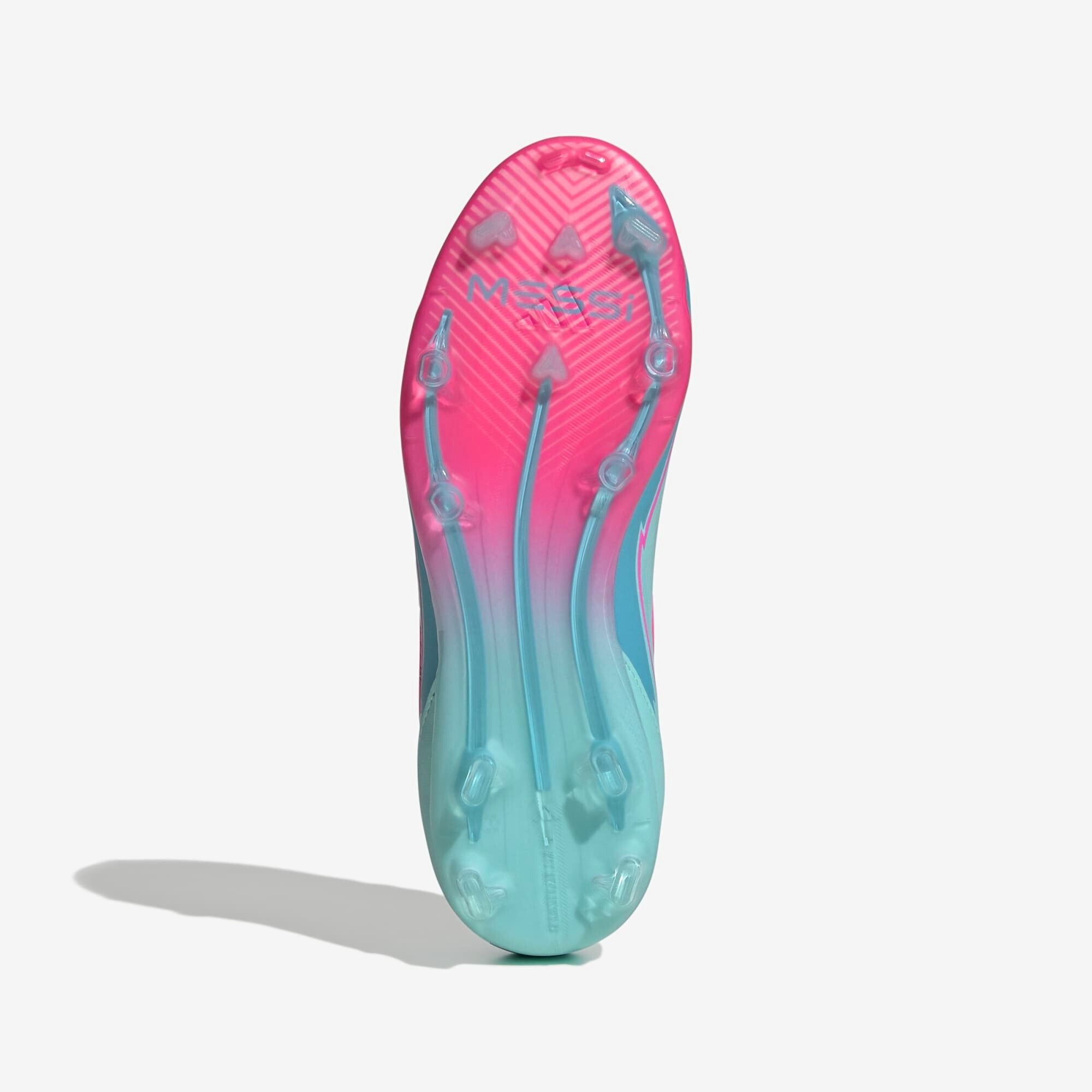 adidas Jr. F50 Elite Messi Big Kids' FG Low-Top Soccer Cleats - Flash Aqua / Lucid Pink / Lucid Cyan