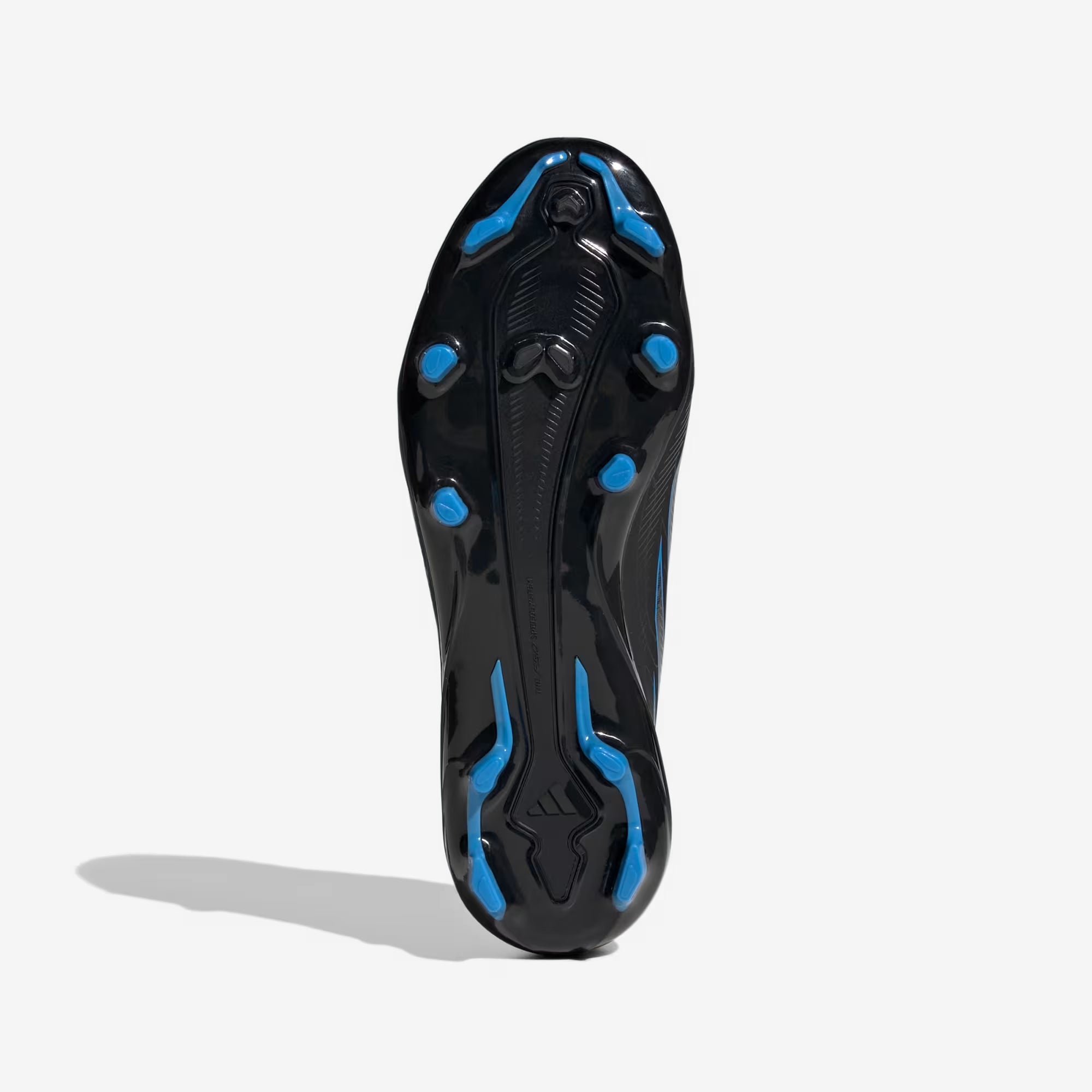 adidas Jr. F50 Hyperfast League Big Kids' Firm-Ground Low-Top Soccer Cleats - Core Black / Core Black / Lucid Ray Blue