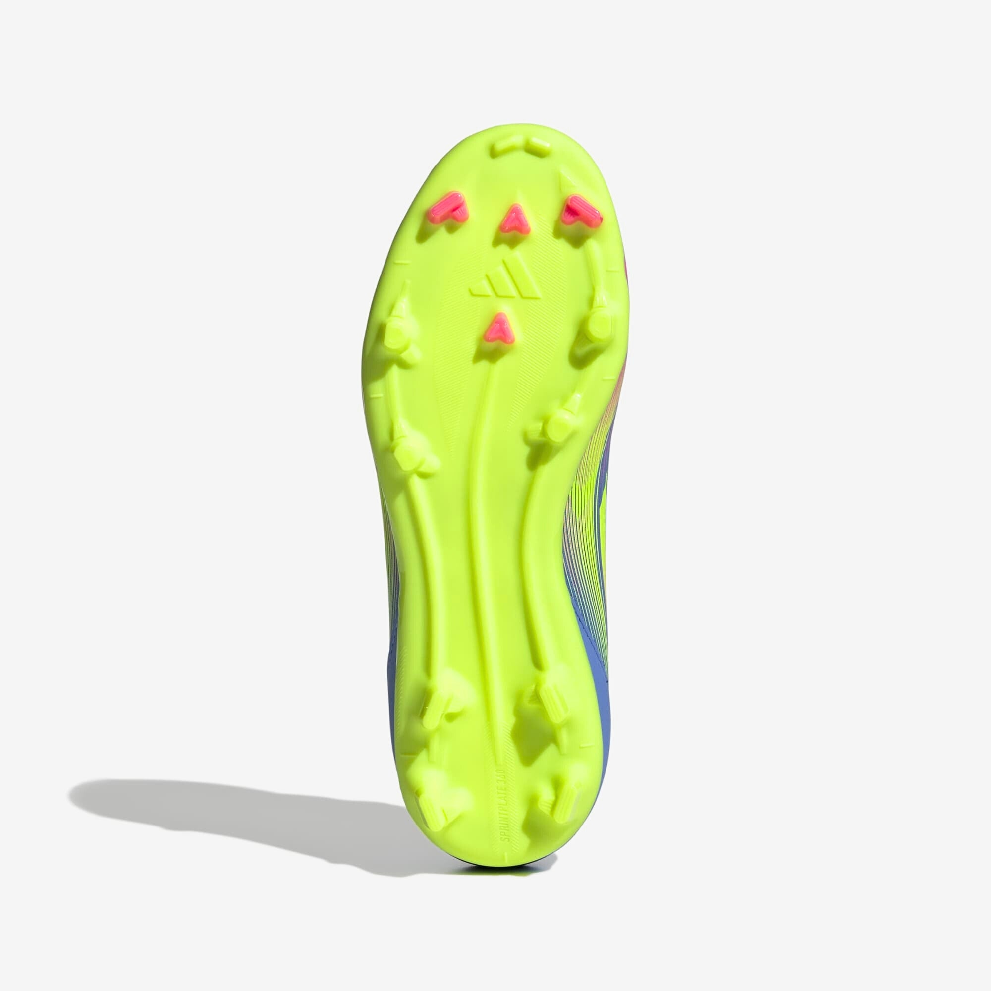 adidas Jr. F50 League Little/Big Kids' FG/MG Low-Top Soccer Cleats - Blue Fusion / Lucid Lemon / Lucid Pink