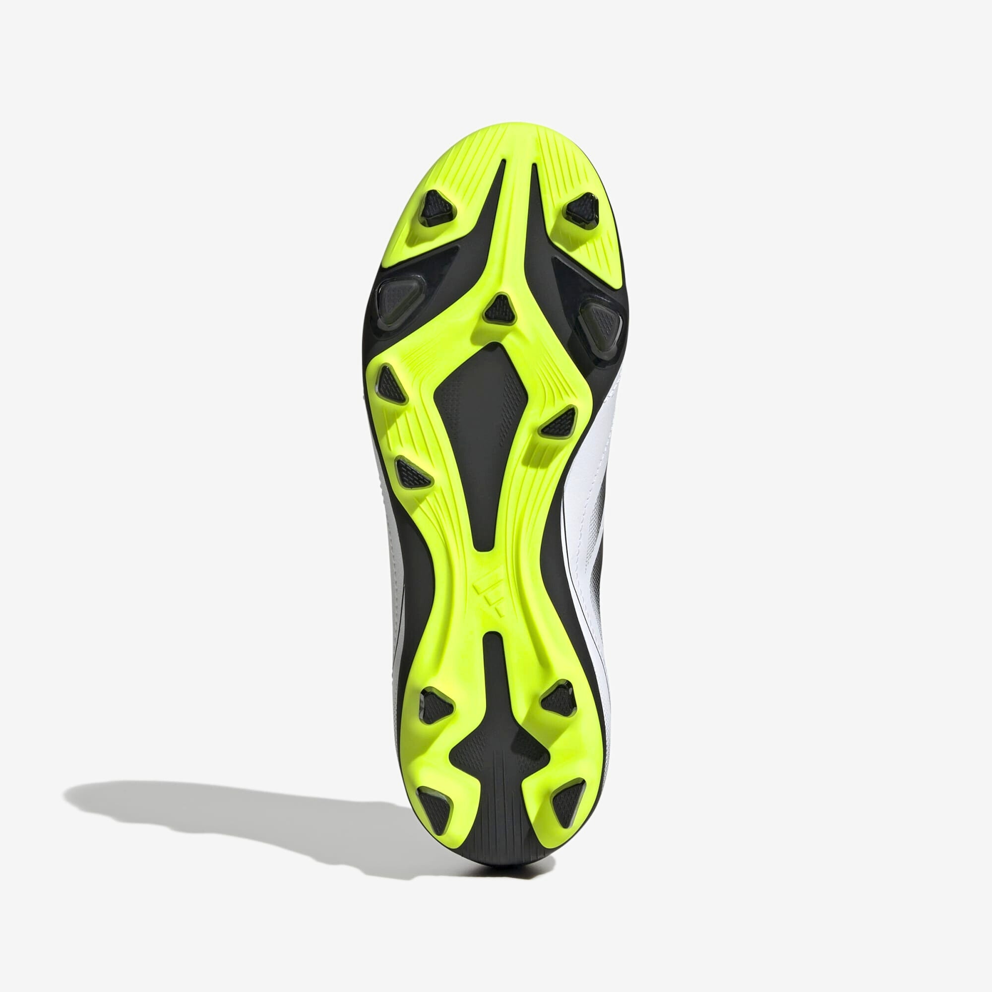 adidas Jr. Goletto IX Laceless Little/Big Kids' FG/MG Low-Top Soccer Cleats - Cloud White / Core Black / Lucid Lemon