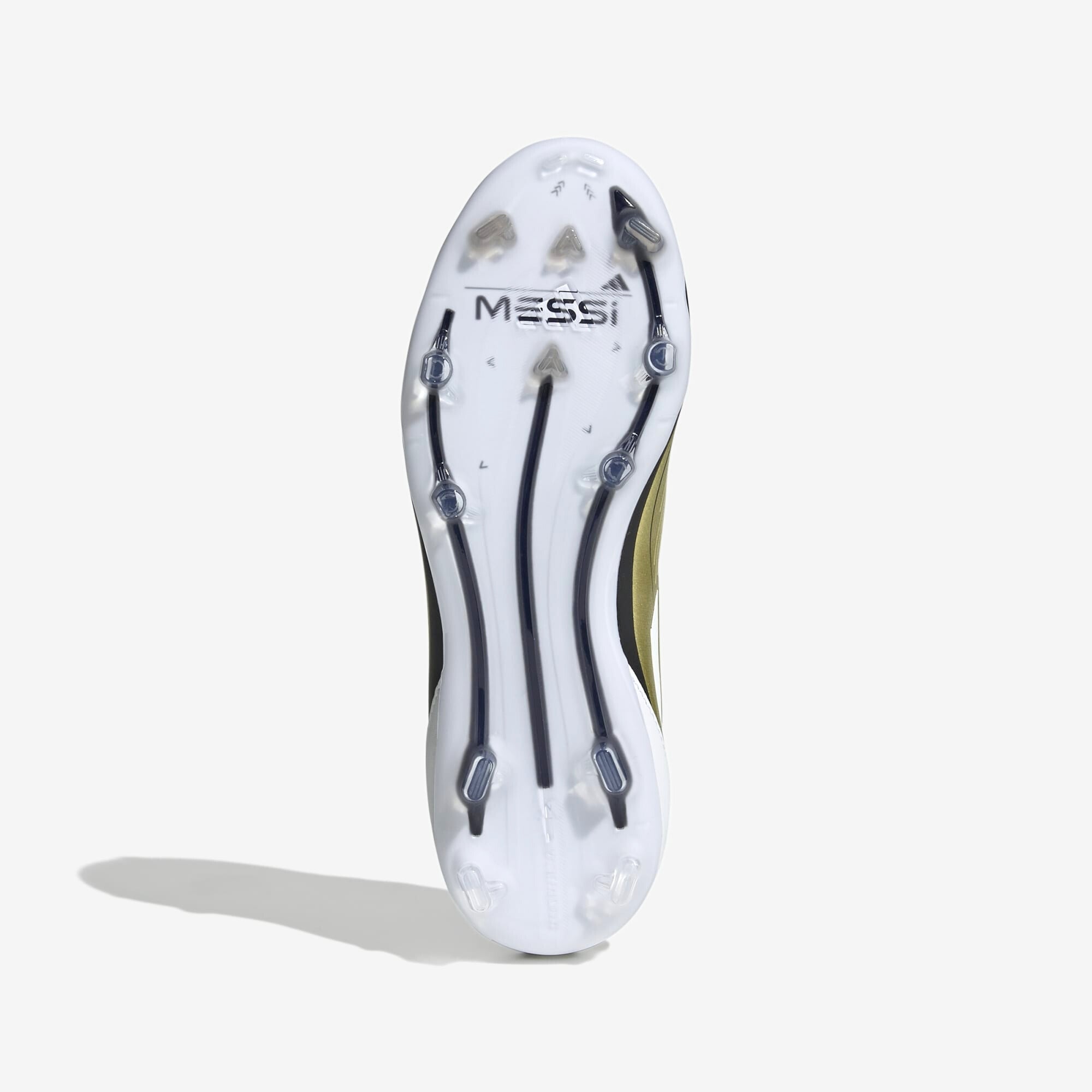 adidas Jr. Messi F50 Pro Little/Big Kids' FG Low-Top Soccer Cleats - Gold Metallic / Cloud White / Core Black