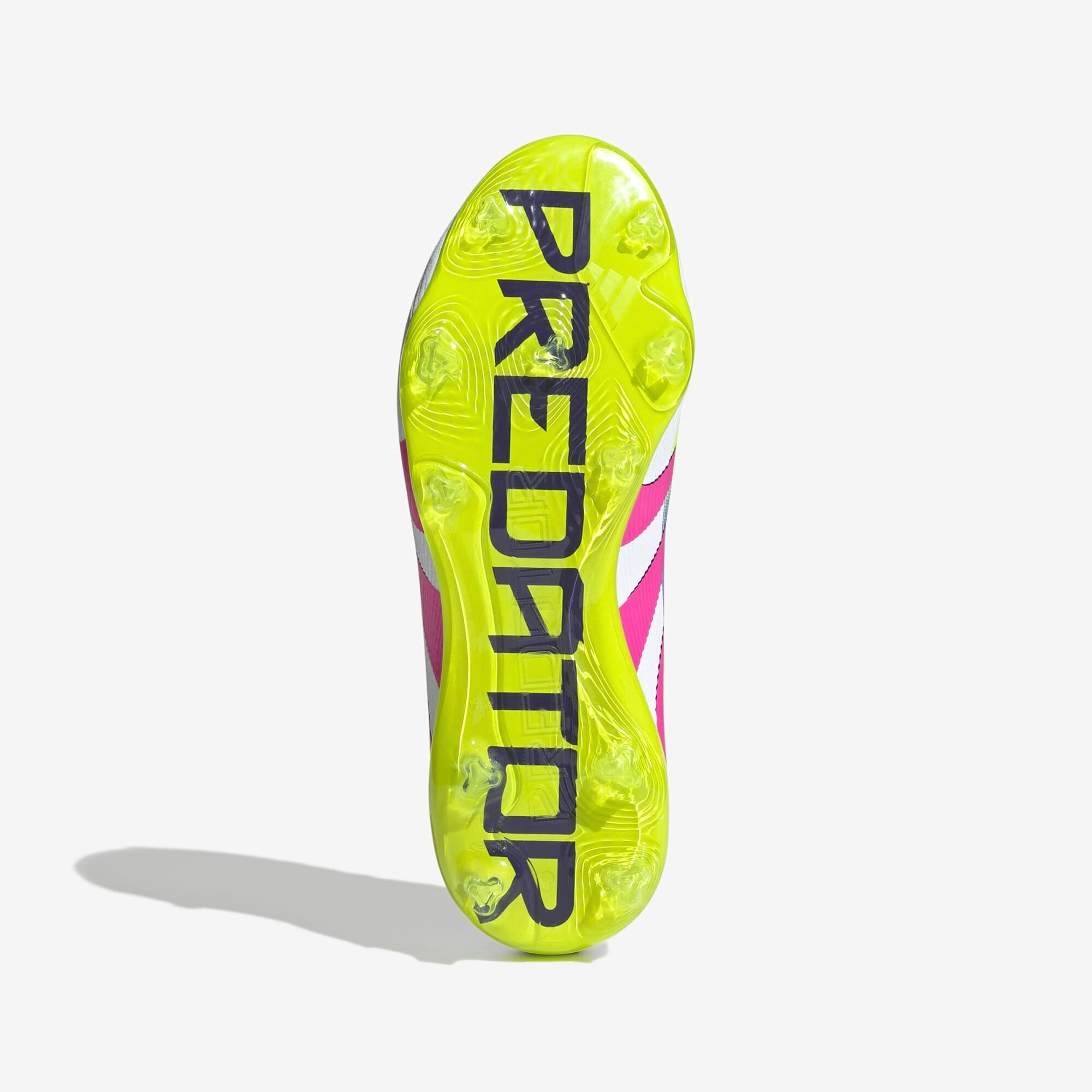 adidas Jr. Predator Elite Big Kids' FG Low-Top Soccer Cleats - Cloud White / Lucid Pink / Lucid Lemon