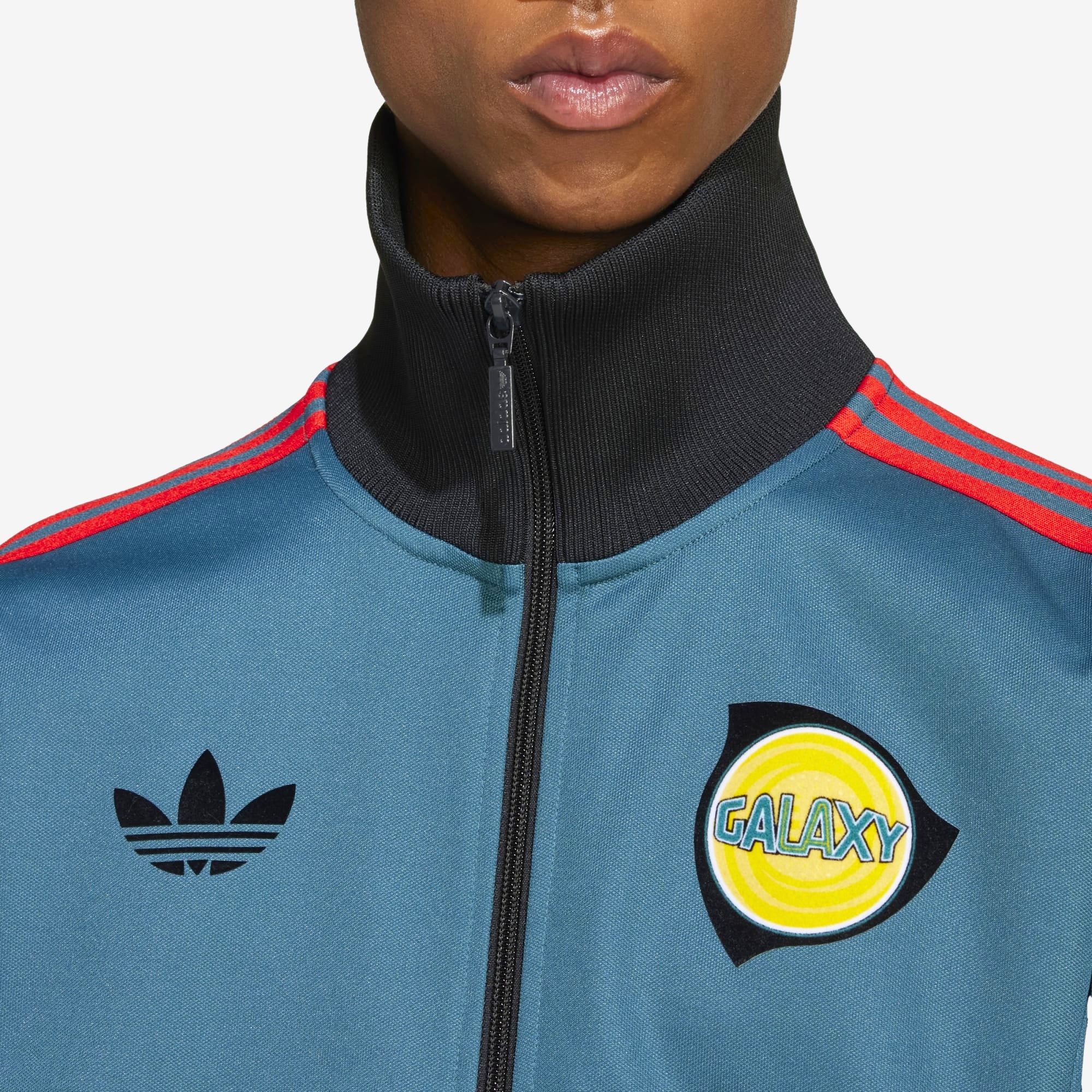 adidas LA Galaxy 2024 Beckenbauer Top Men's Full-Zip Soccer Track Jacket - Viridian / Black