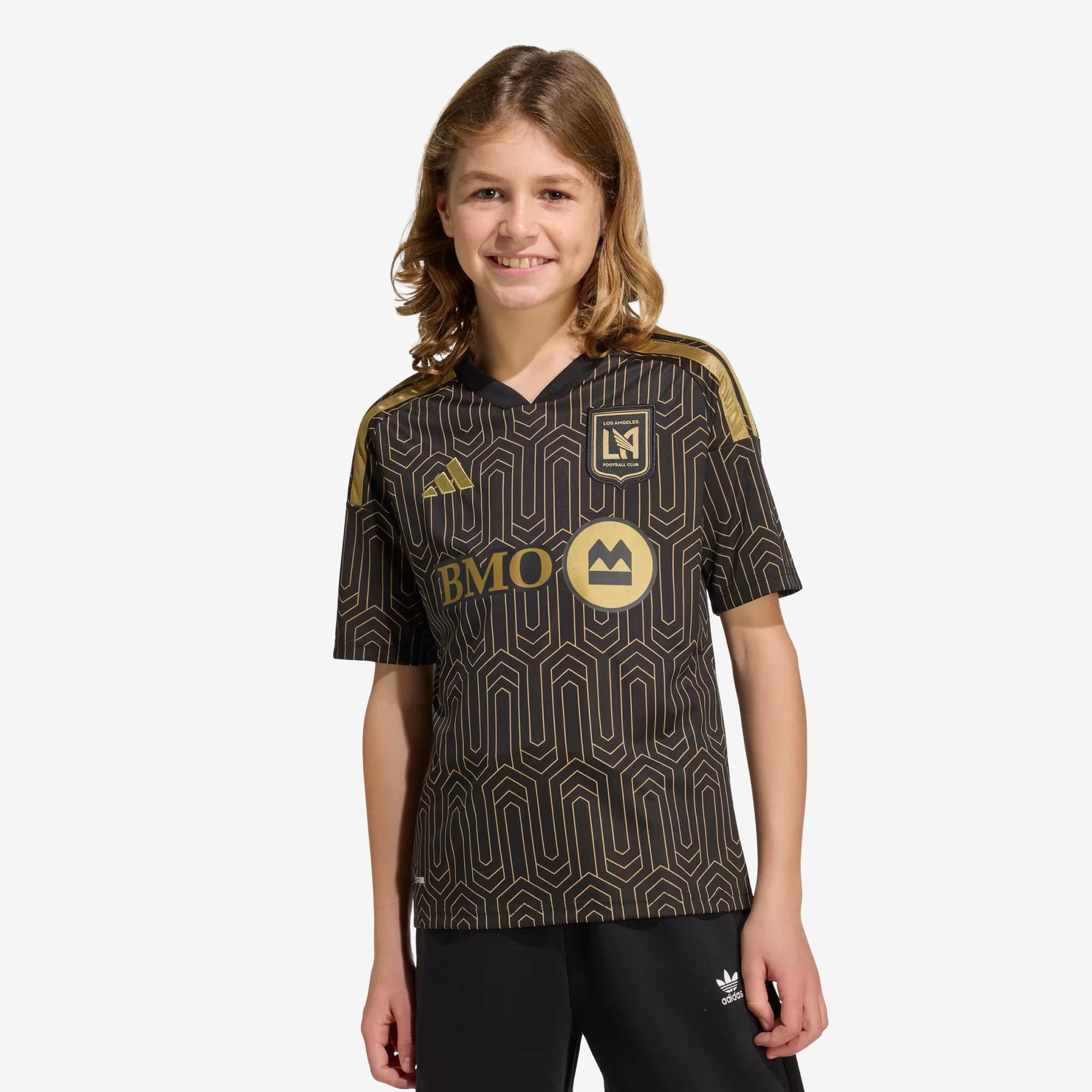 adidas LAFC 2026/27 Stadium Home Big Kids' Soccer Jersey - Black