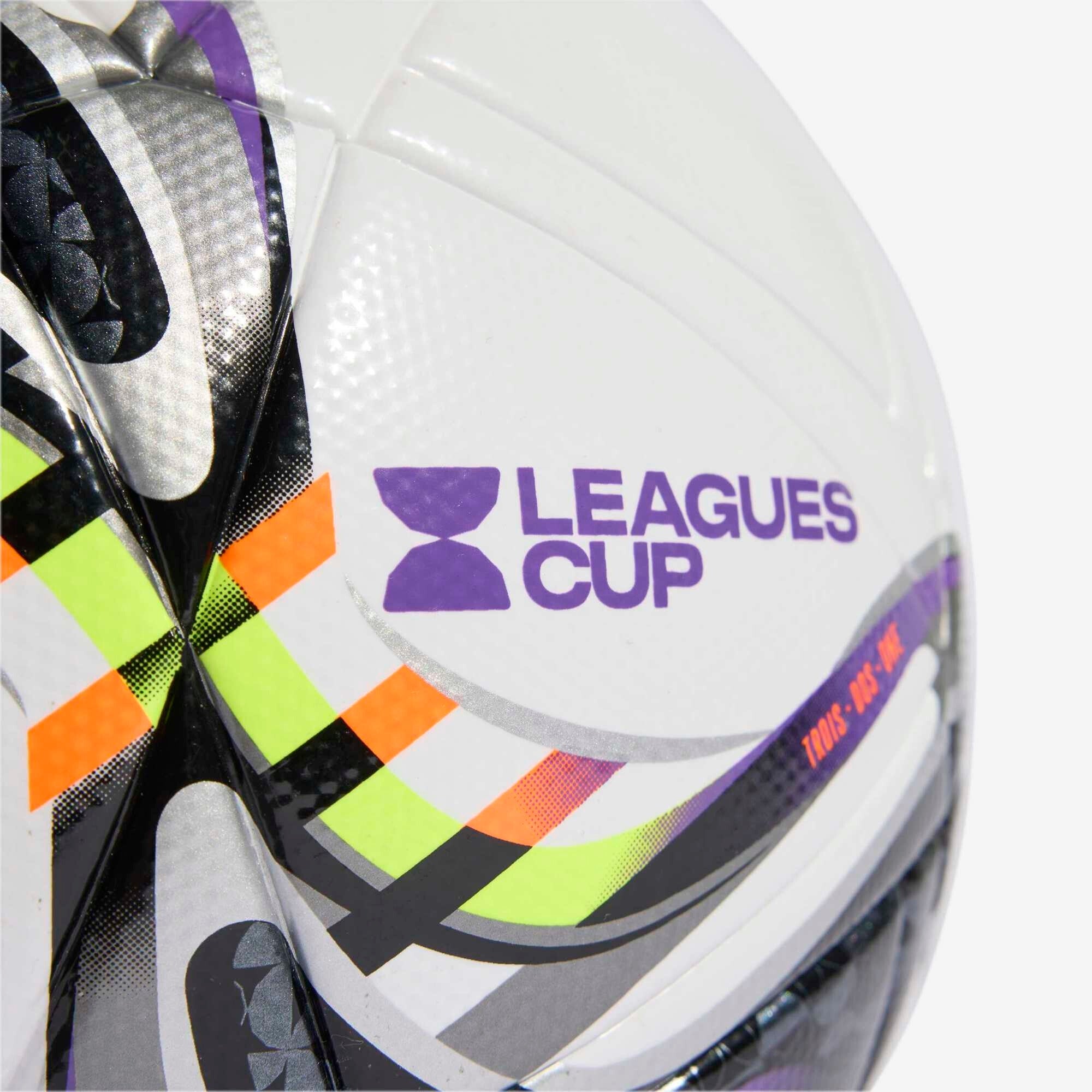 adidas Leagues Cup 25 League Soccer Ball - White / Black / Solar Orange / Solar Yellow