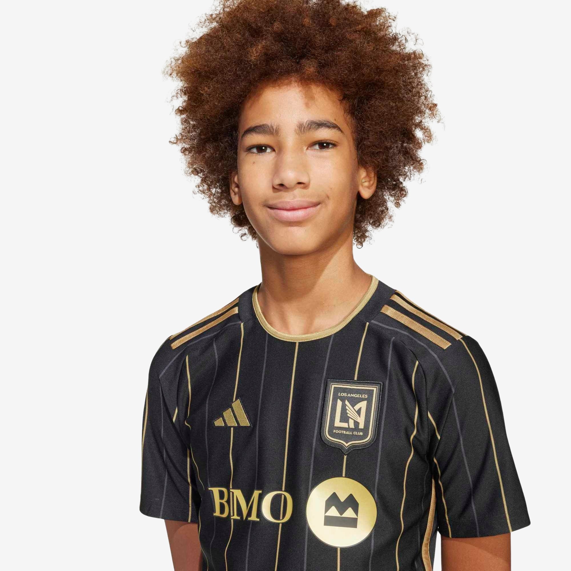 adidas Los Angeles FC 2024/25 Stadium Home Big Kids' AEROREADY Soccer Replica Jersey - Black