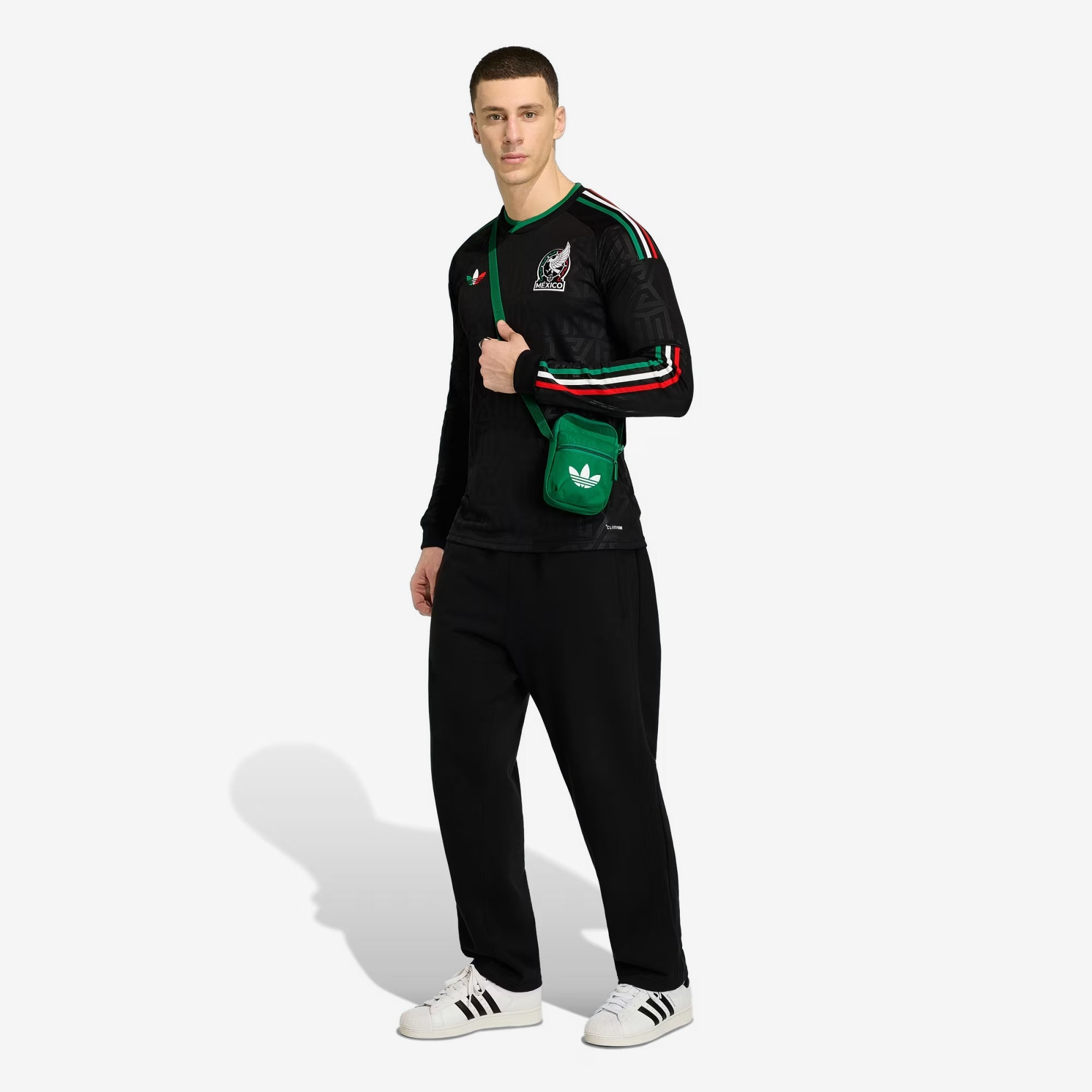 adidas Mexico 2026 Stadium Third Men's Soccer Long-Sleeve Jersey - Black
