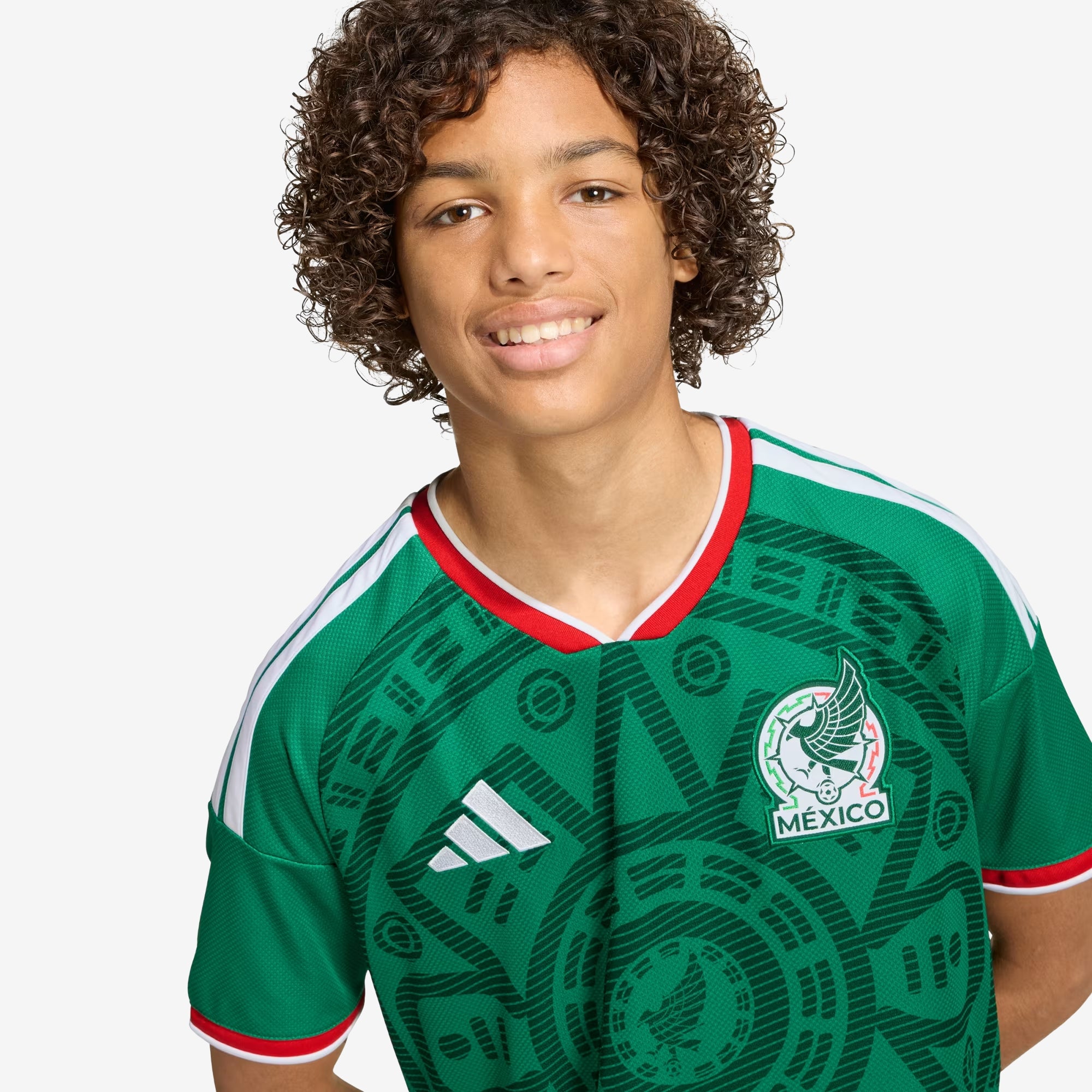 adidas Mexico 2026 Stadium Home Big Kids' Soccer Jersey - Bold Green
