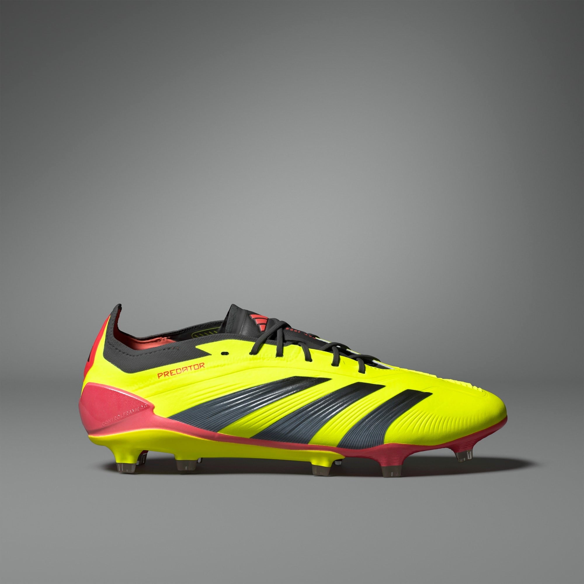 adidas Predator Elite Firm-Ground Low-Top Soccer Cleats - Team Solar Yellow 2 / Core Black / Solar Red