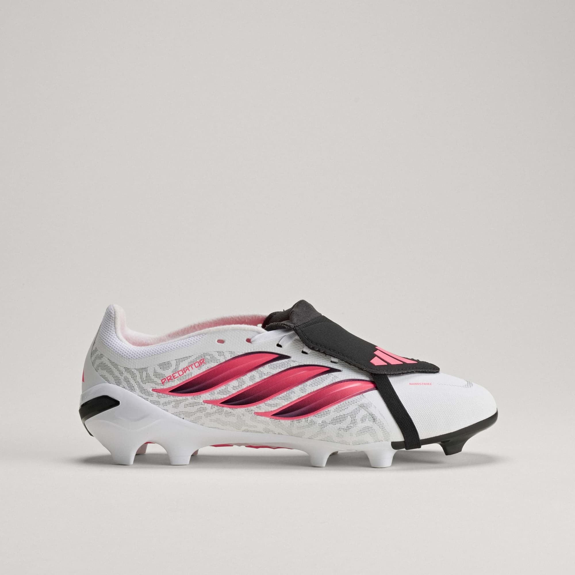 adidas Predator League Fold-Over Tongue Firm-Ground Low-Top Soccer Cleats - Cloud White / Solar Turbo / Core Black