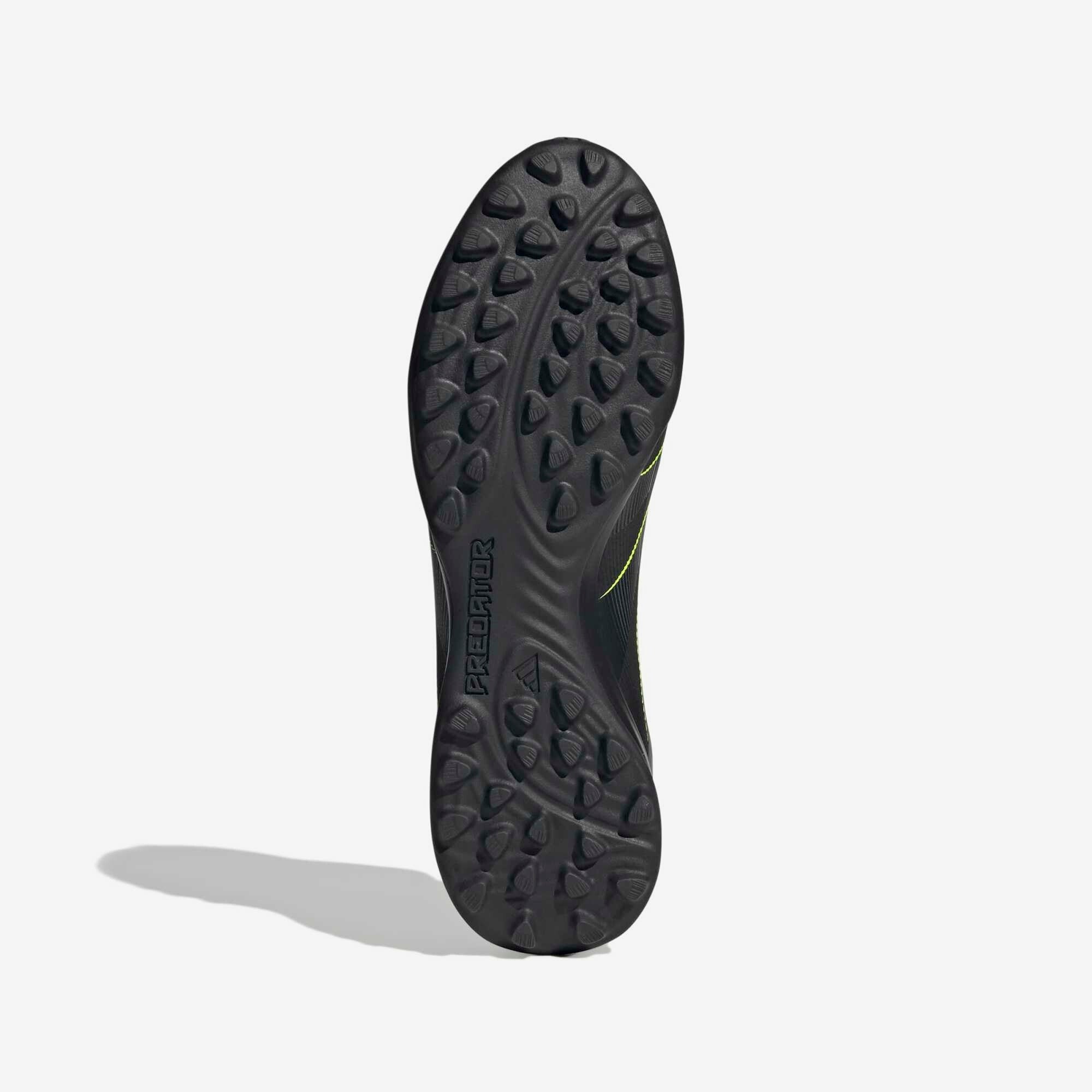 adidas Predator League Fold-Over Tongue Turf Low-Top Soccer Shoes - Core Black / Carbon / Lucid Lemon