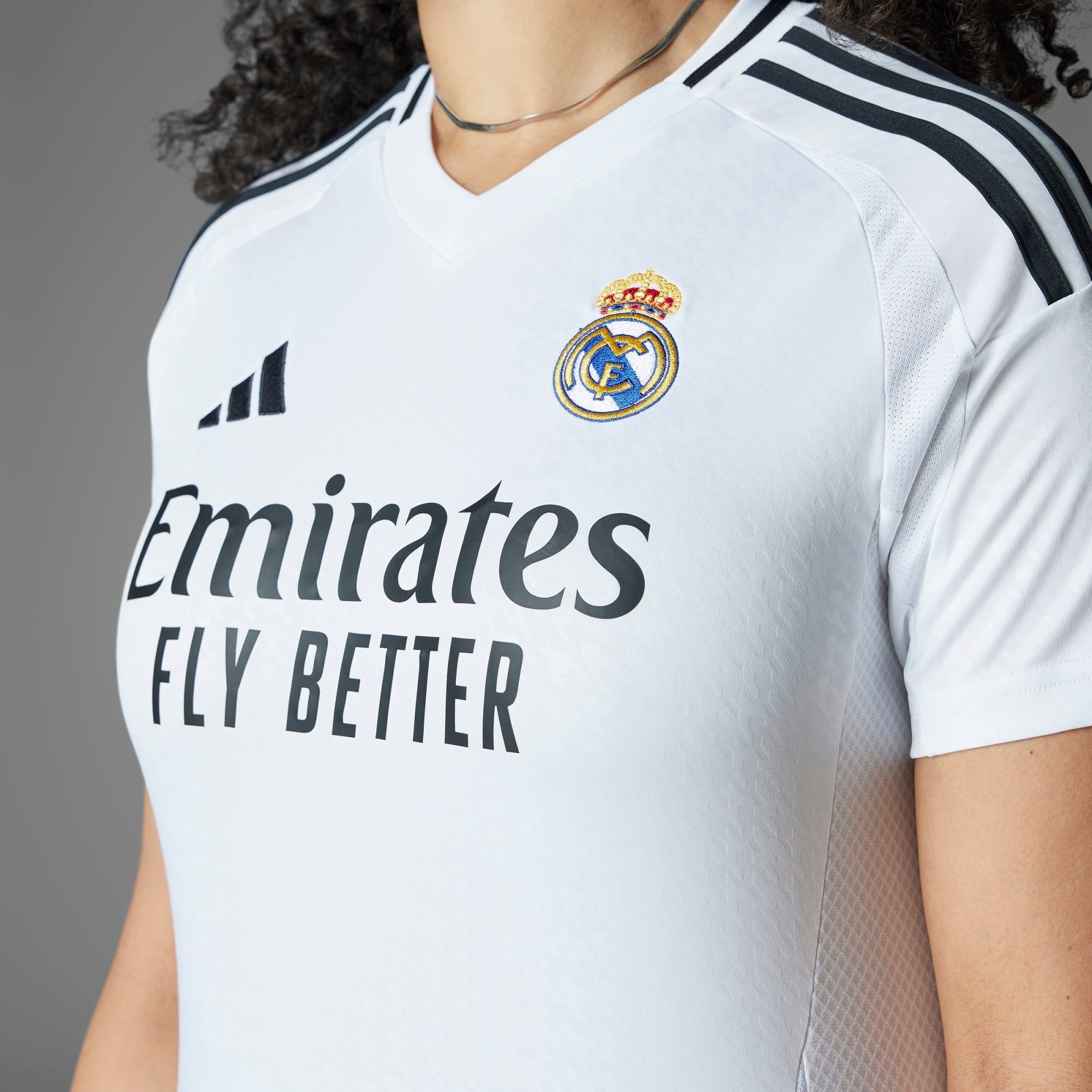 adidas Real Madrid 2024/25 Stadium Home Women's AEROREADY Soccer Replica Jersey - White