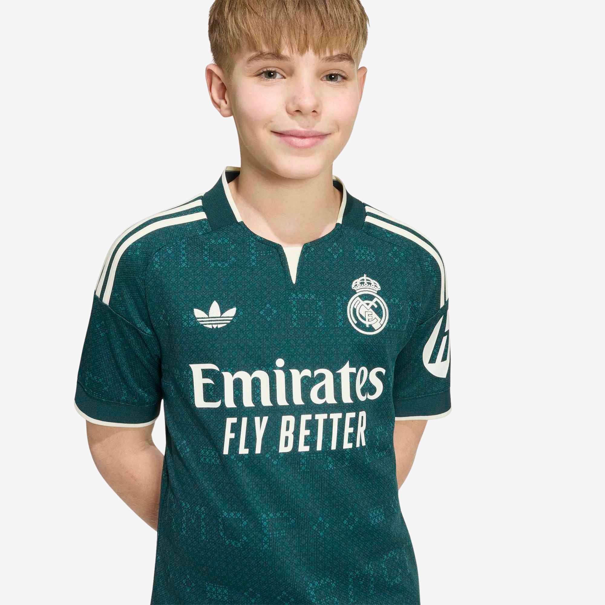 adidas Real Madrid 2026/27 Stadium Away Big Kids' Soccer Jersey - Aurora Ivy