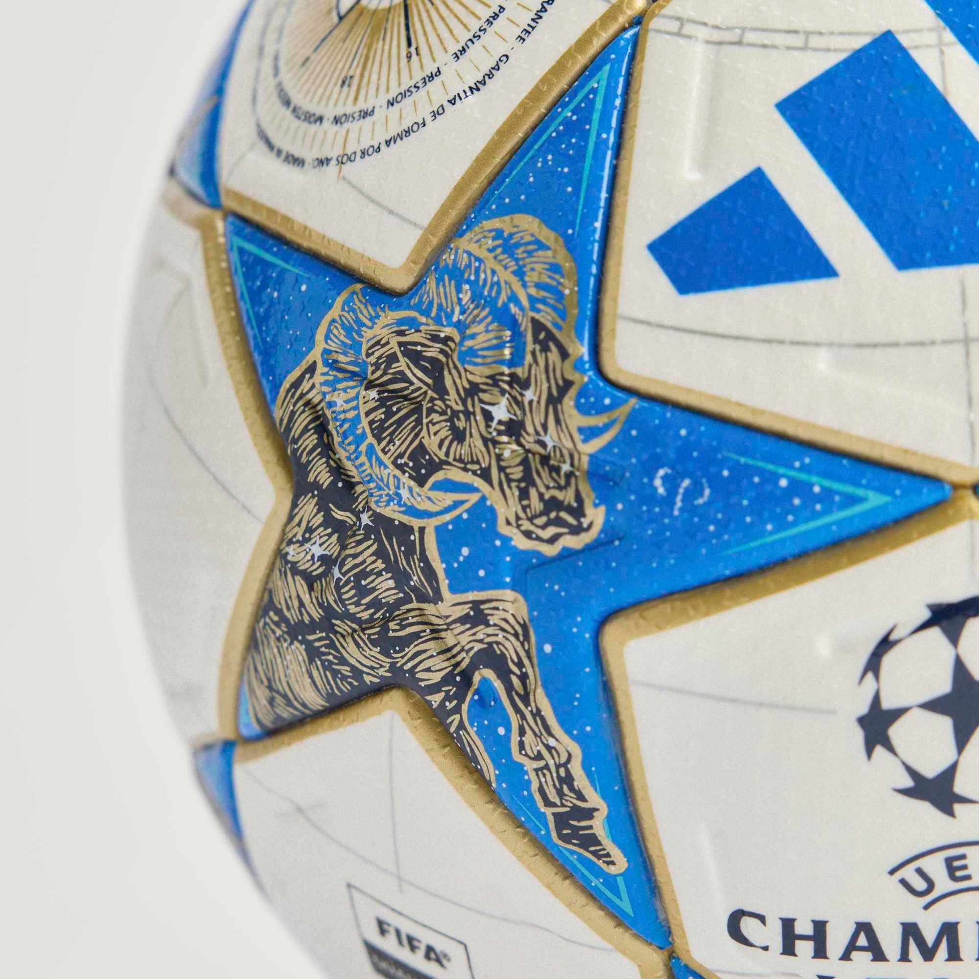 adidas UCL Pro 25/26 League Stage Soccer Ball - White / Dark Blue / Pantone / Gold Metallic