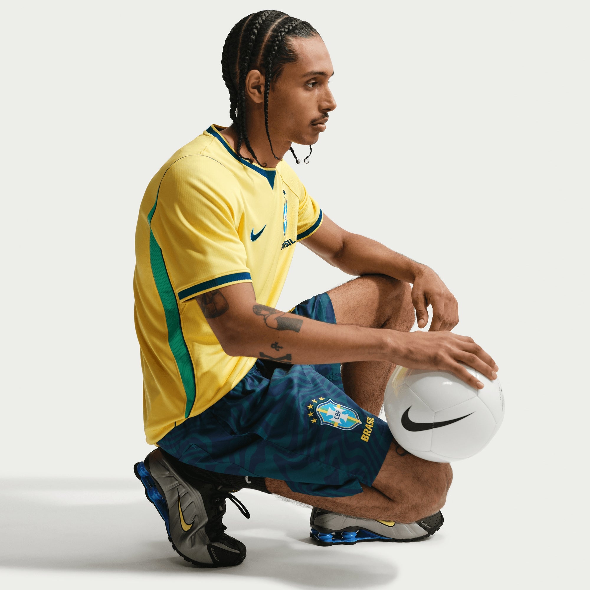 Nike Brazil 2026 Stadium Home Men's Dri-FIT Soccer Replica Jersey - Canary/Light Menta/Geode Teal
