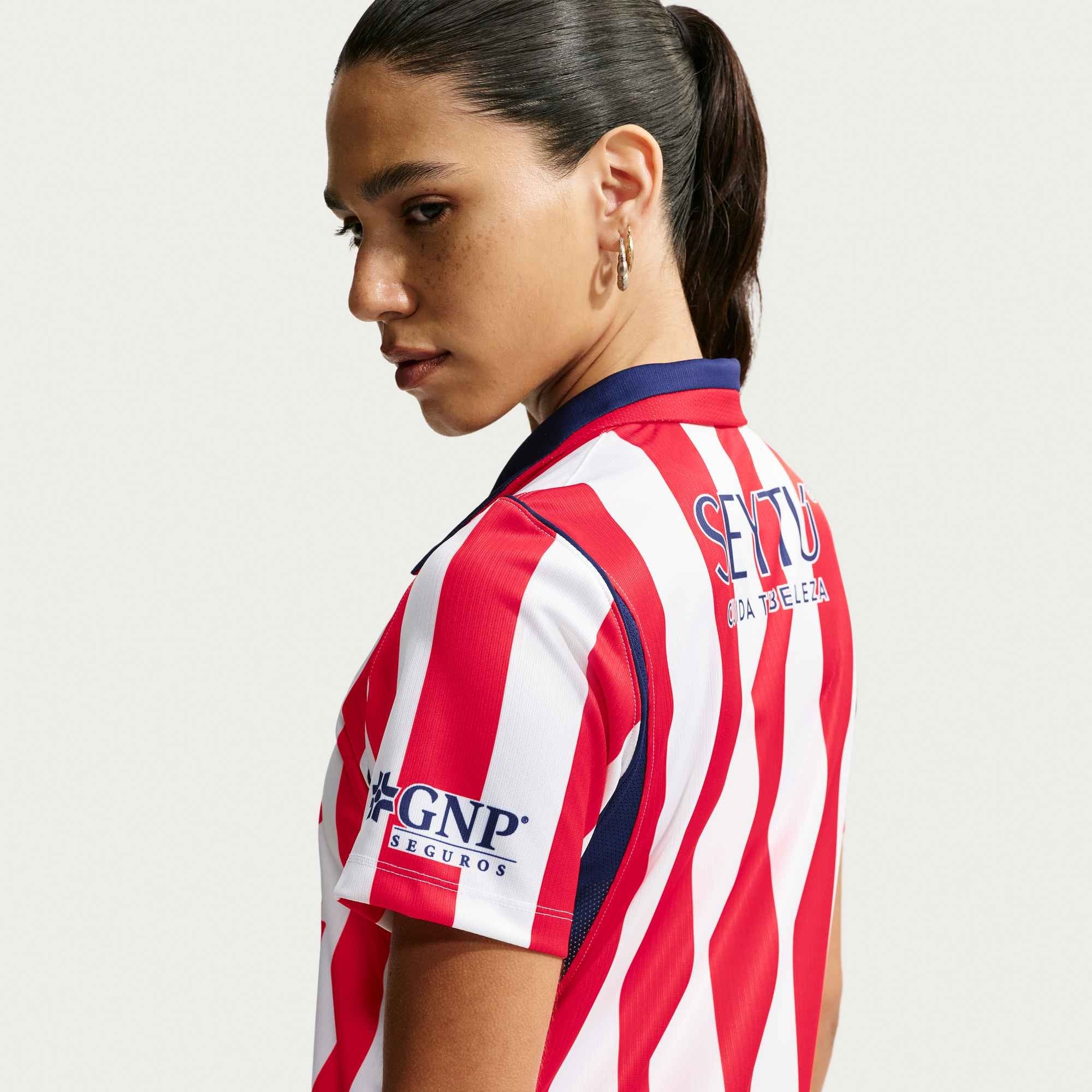 Nike Chivas 2026/27 Stadium Home Women's Dri-FIT Soccer Replica Jersey - White/Speed Red/Loyal Blue