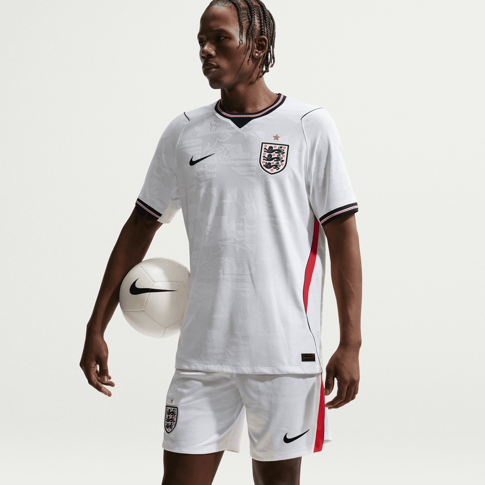 Nike England 2026 Match Home Men's Aero-FIT Soccer Authentic Jersey - White/Speed Red/Obsidian/Obsidian